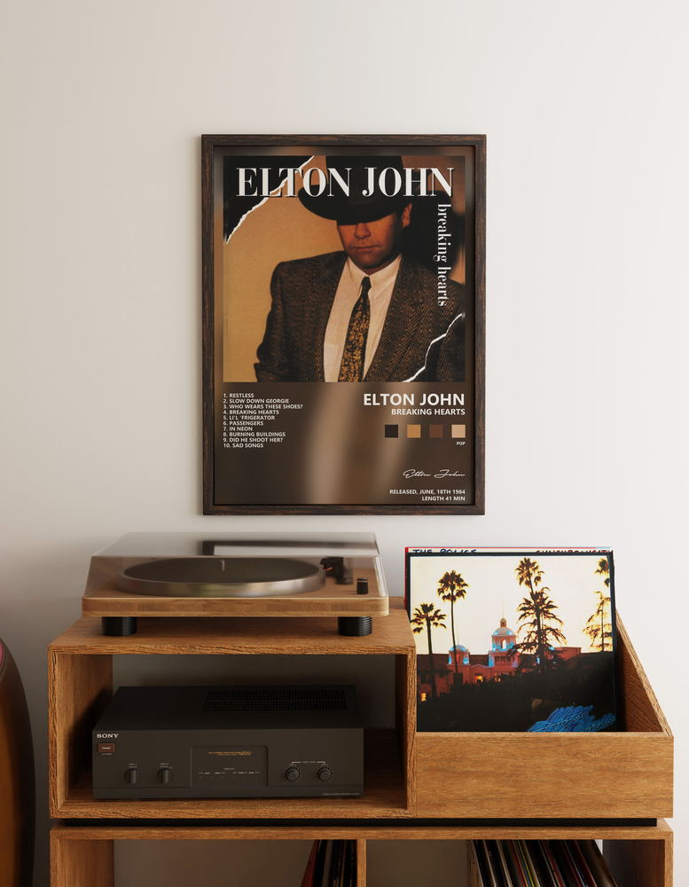 Музыкальный постер: Elton John — Breaking Hearts