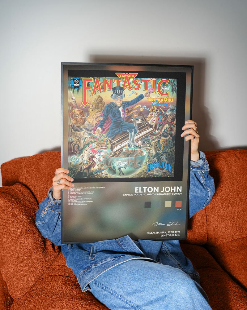 Музыкальный постер: Elton John — Captain Fantastic and the Brown Dirt Cowboy