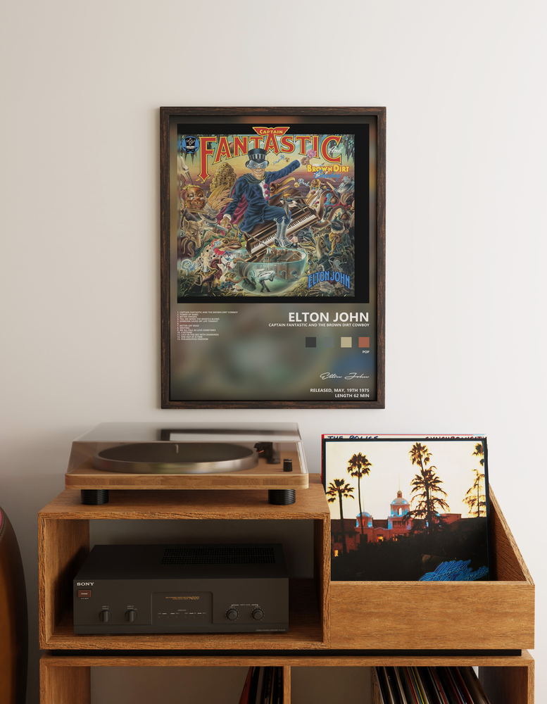 Музыкальный постер: Elton John — Captain Fantastic and the Brown Dirt Cowboy