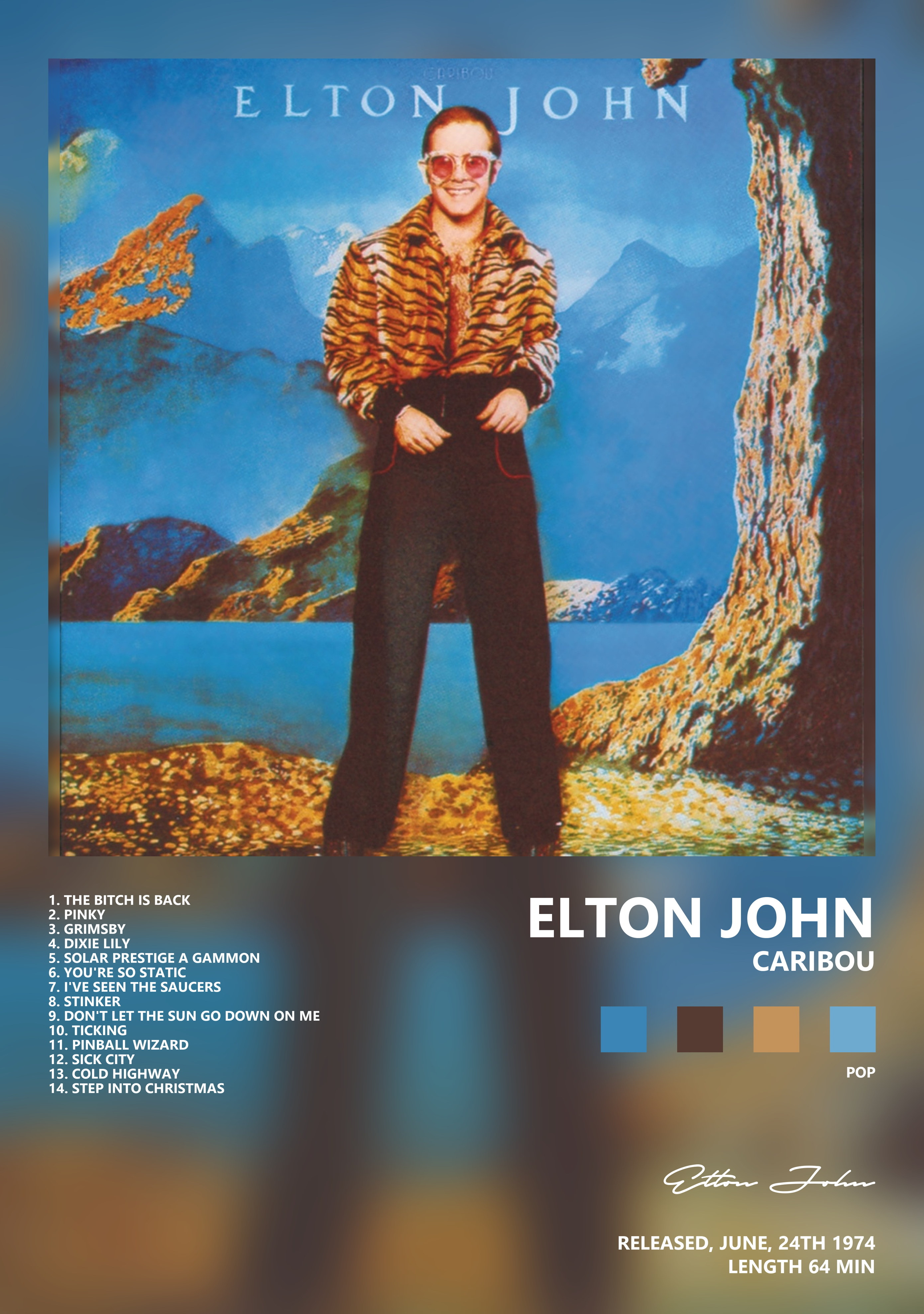 Музыкальный постер: Elton John — Caribou