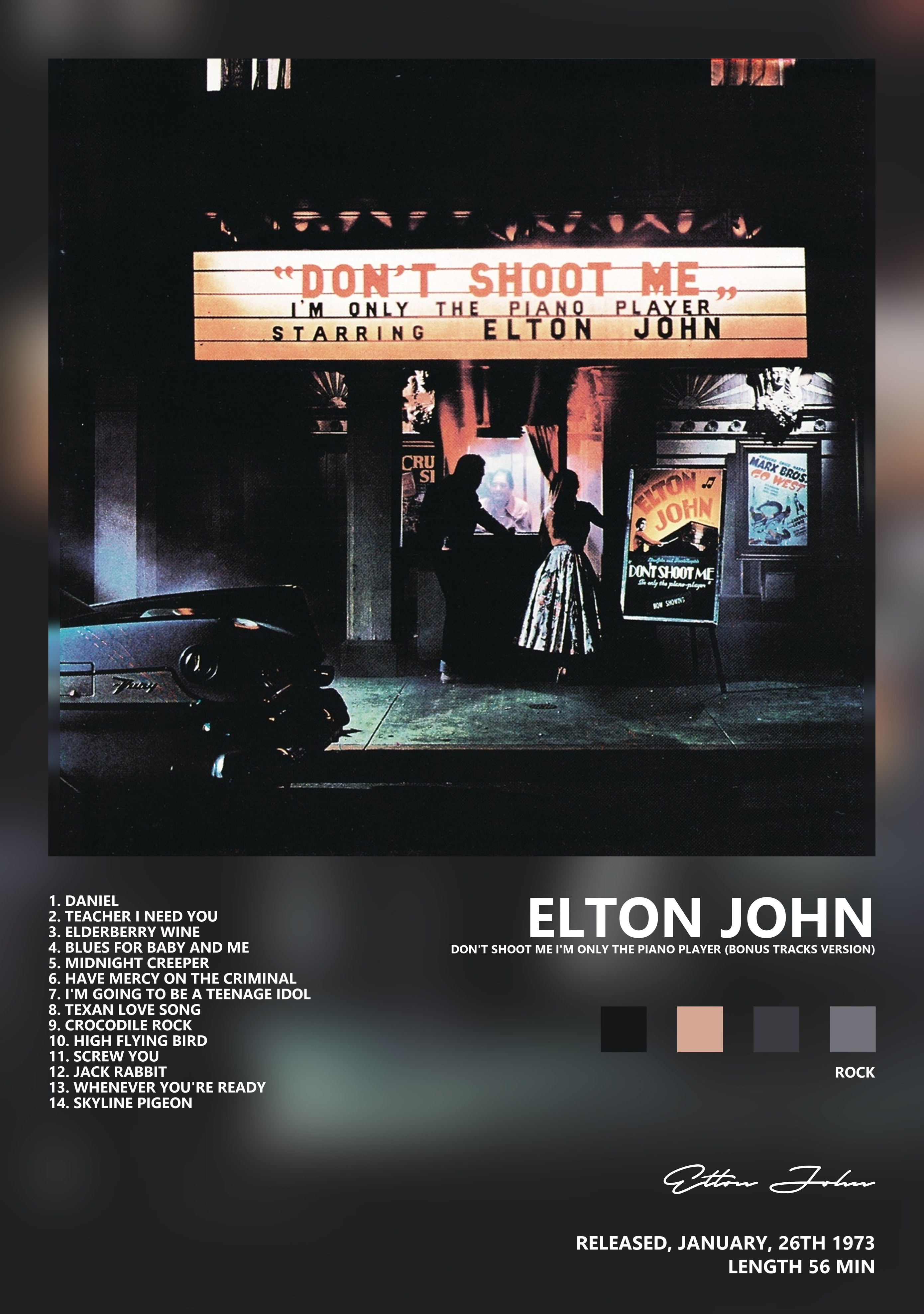 Музыкальный постер: Elton John — Dont Shoot Me Im Only The Piano Player Bonus Tracks Version