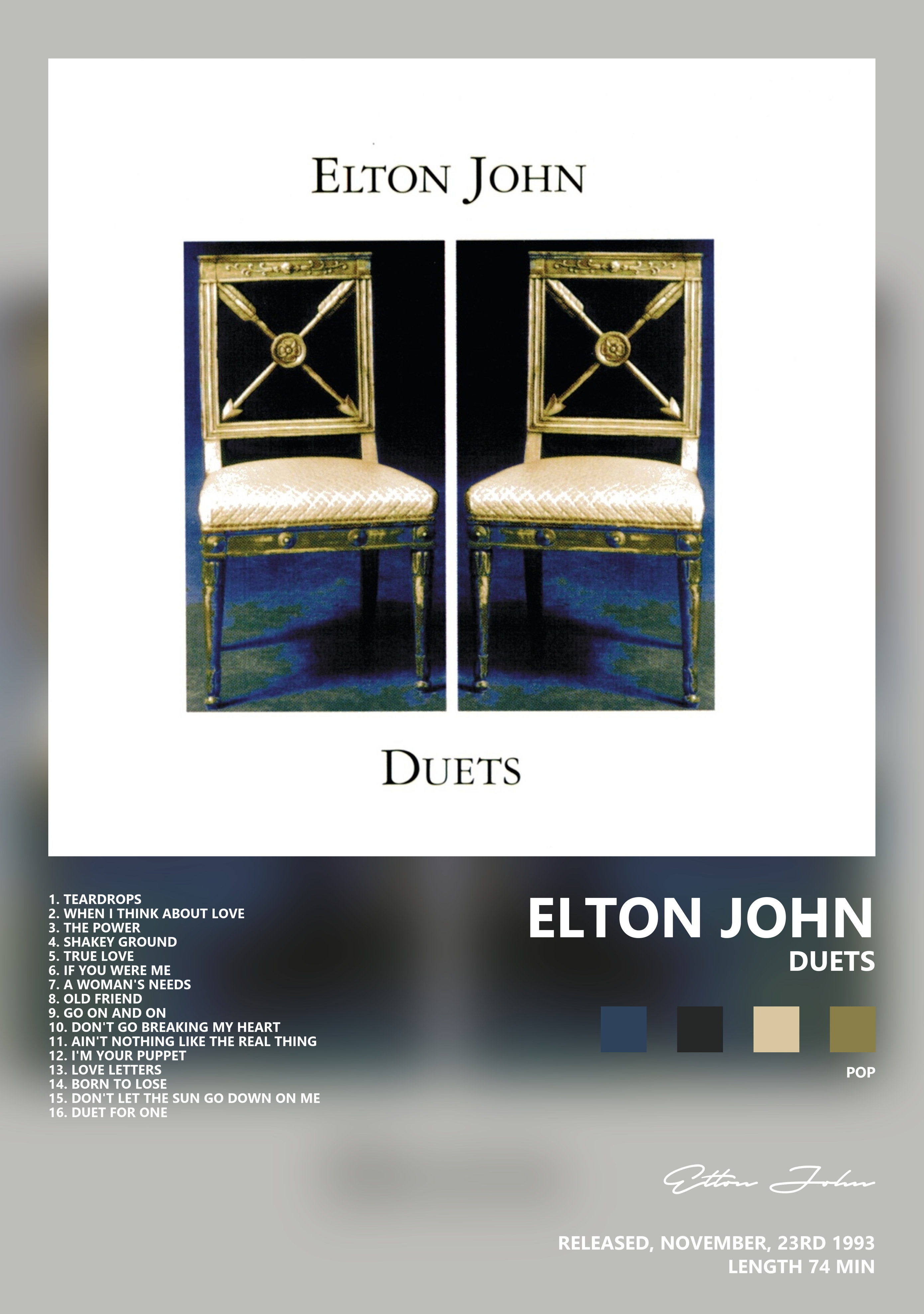 Музыкальный постер: Elton John — Duets