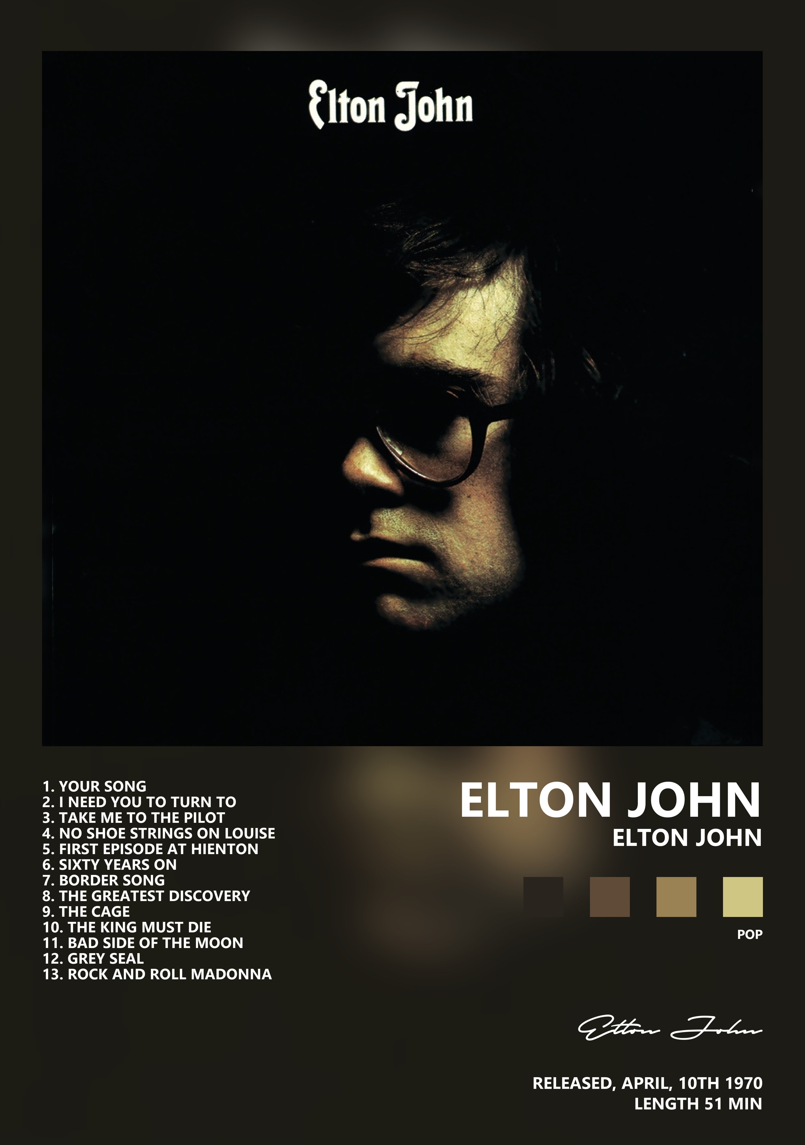 Музыкальный постер: Elton John — Elton John
