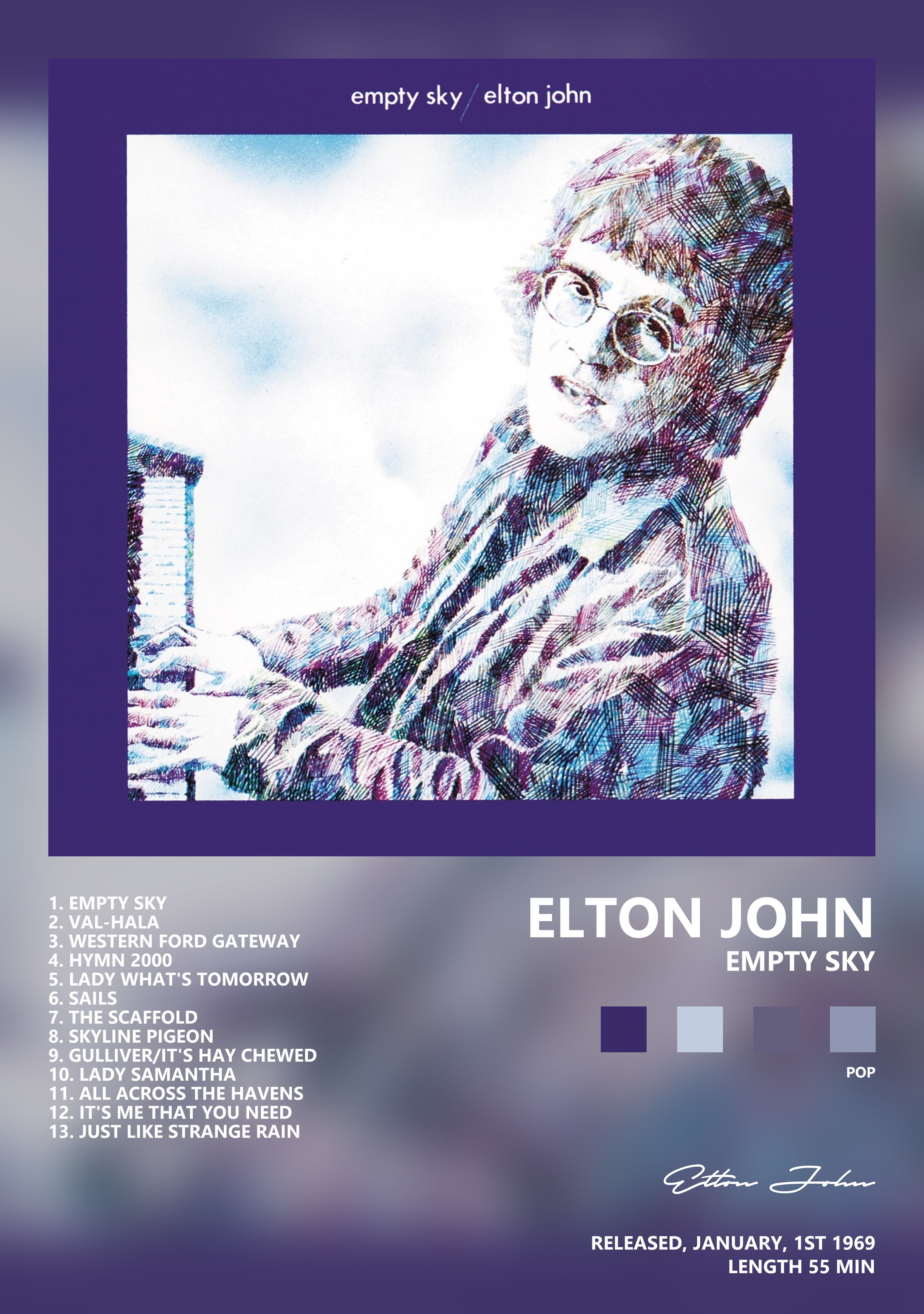 Музыкальный постер: Elton John — Empty Sky