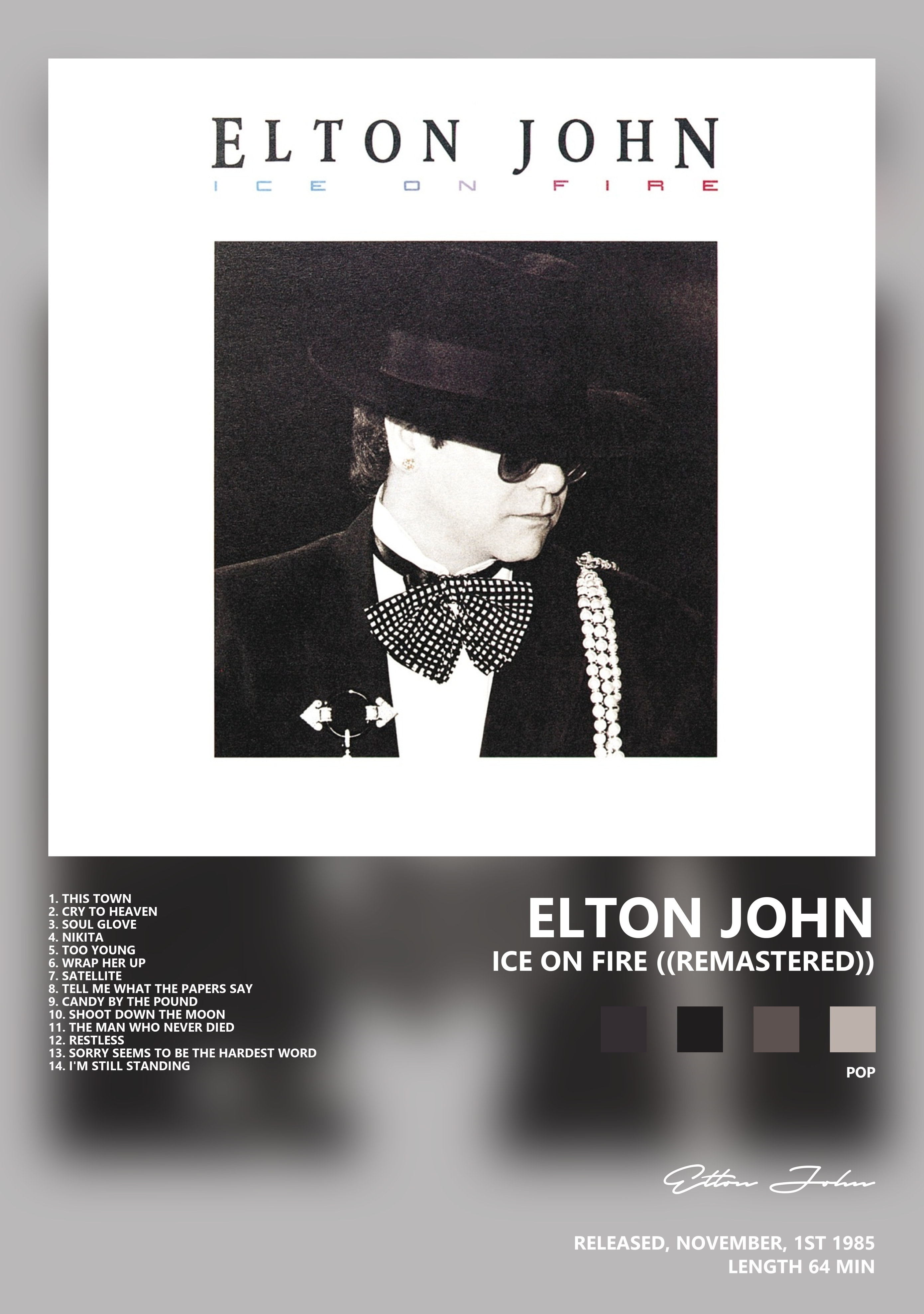 Музыкальный постер: Elton John — Ice On Fire Remastered