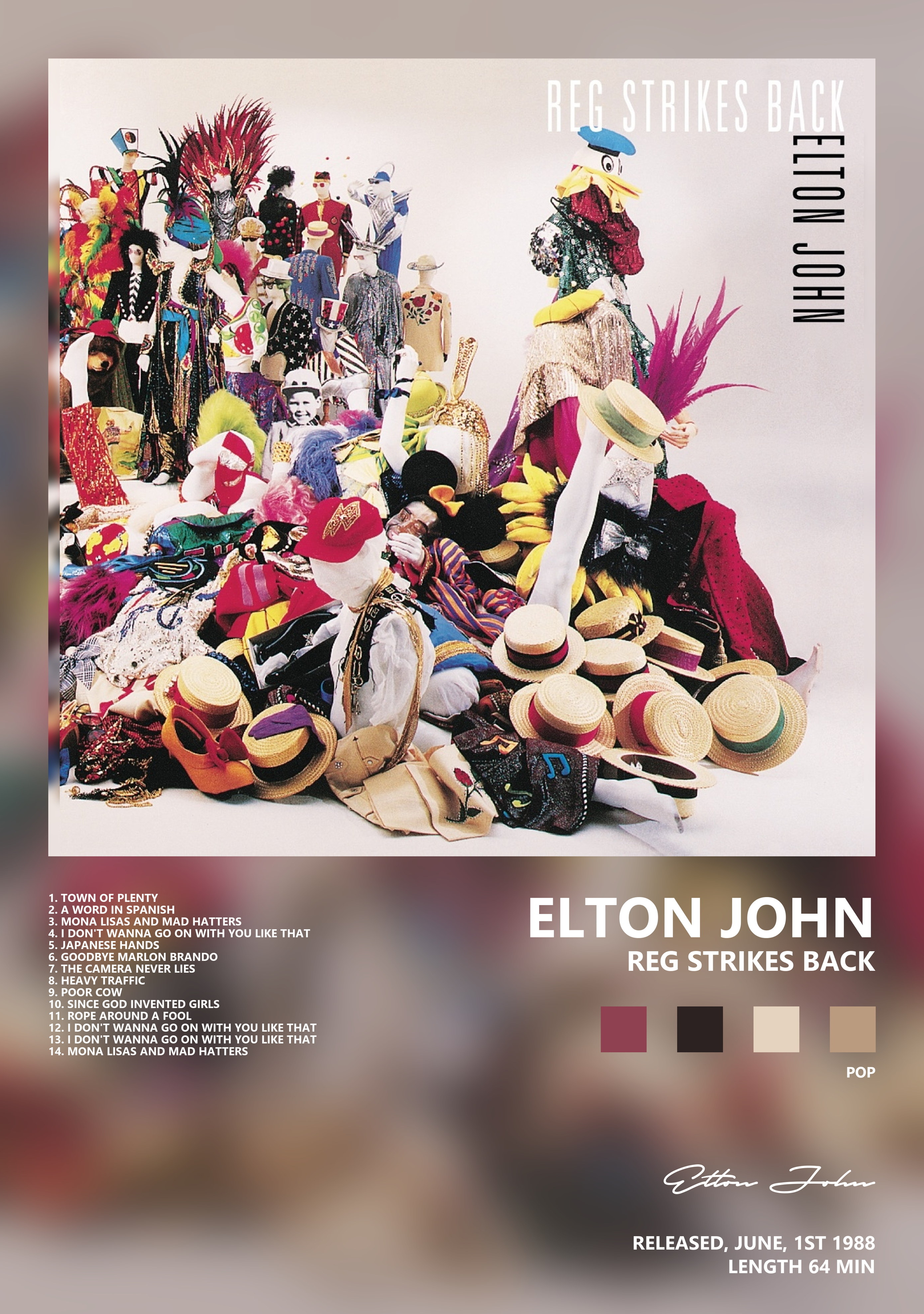 Музыкальный постер: Elton John — Reg Strikes Back