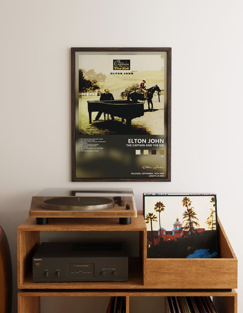 Music poster: Elton John — The Captain and The Kid