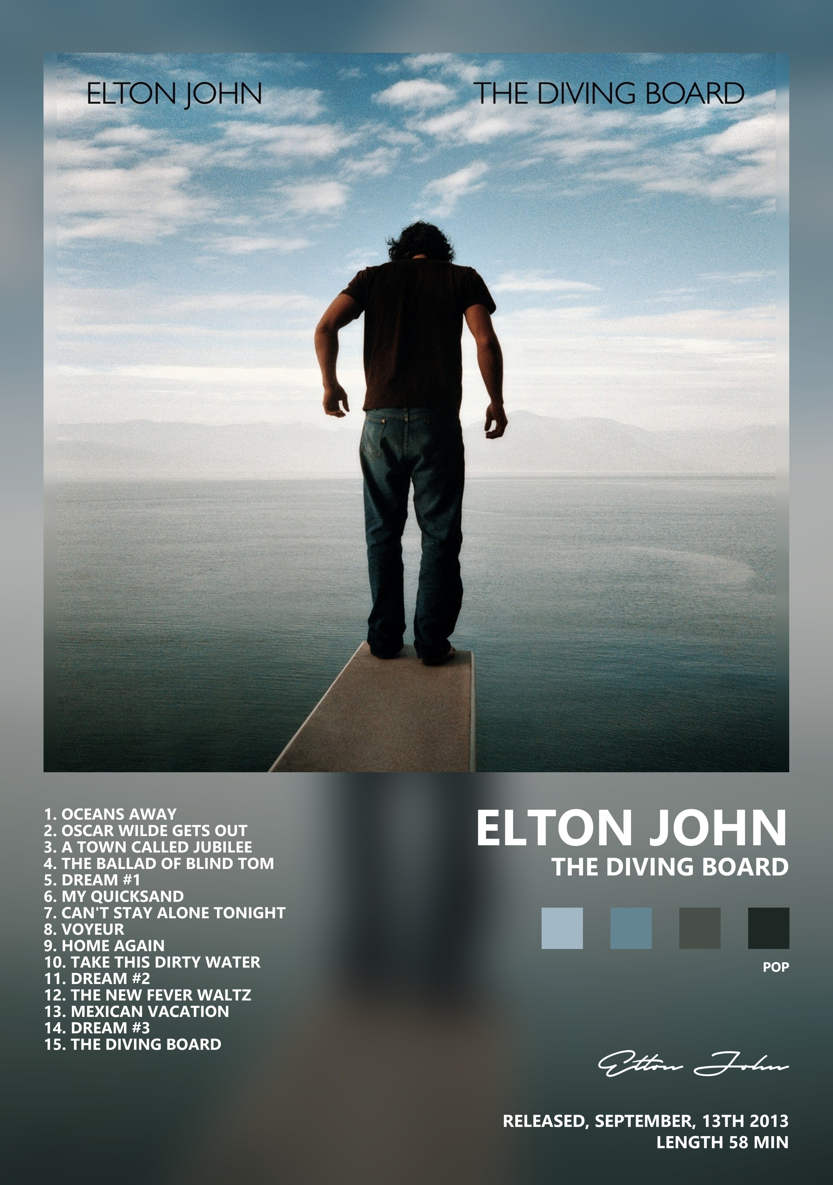 Музыкальный постер: Elton John — The Diving Board
