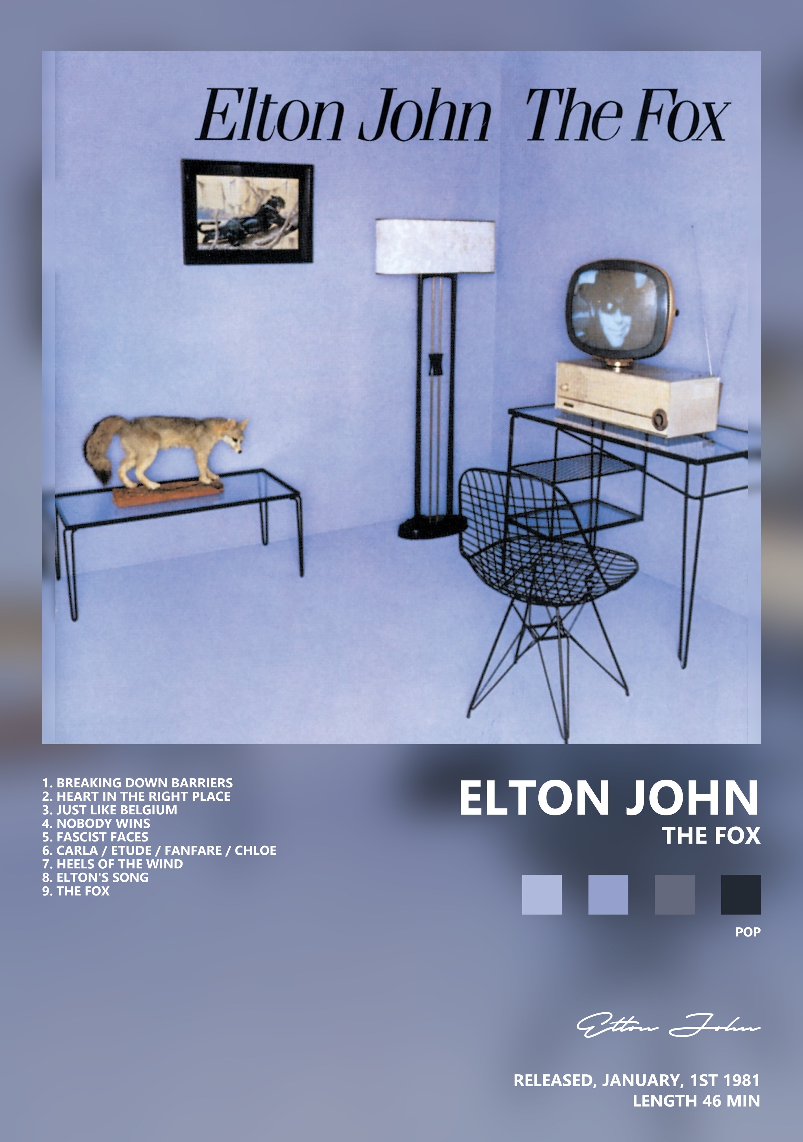 Музыкальный постер: Elton John — The Fox