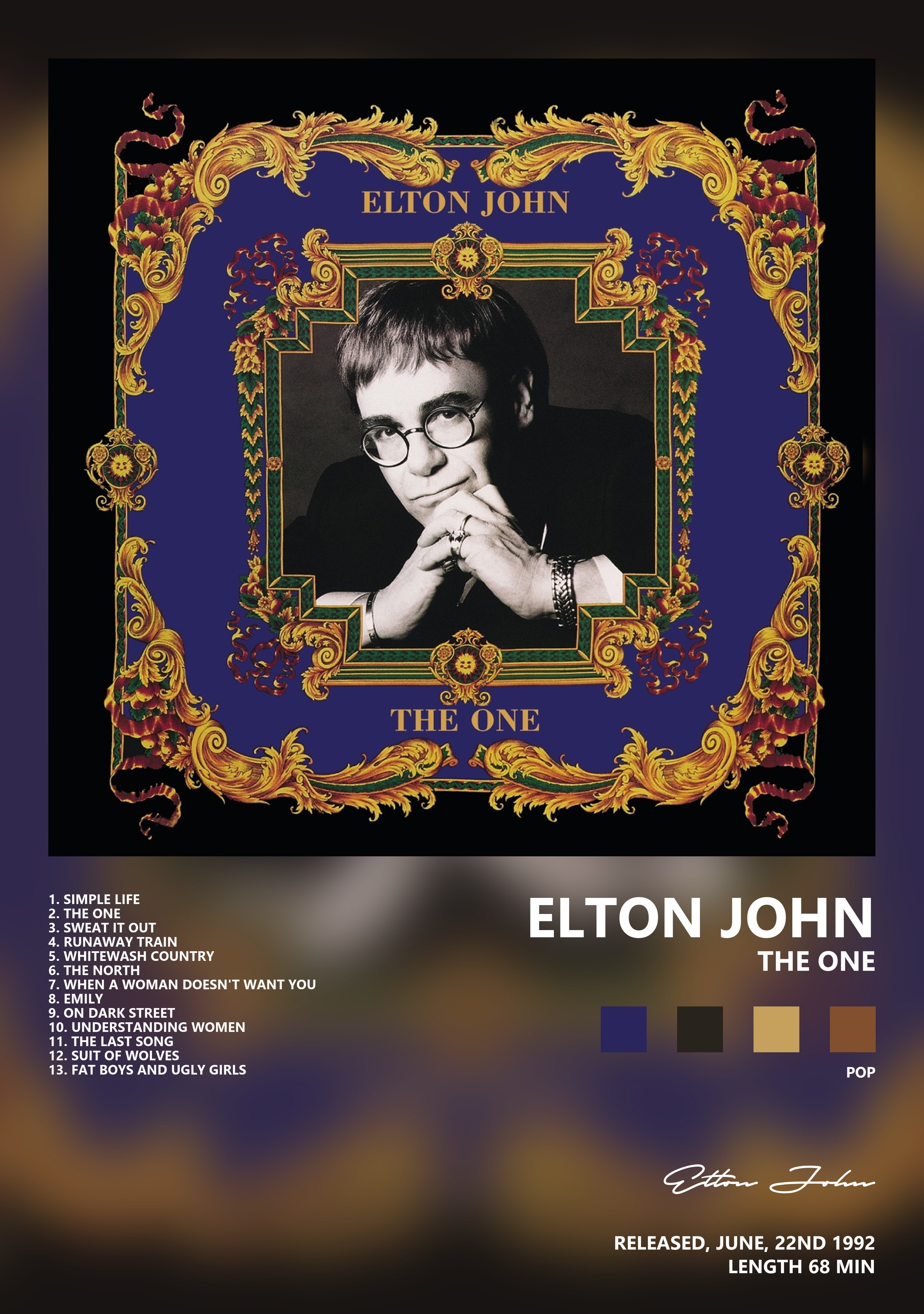 Музыкальный постер: Elton John — The One