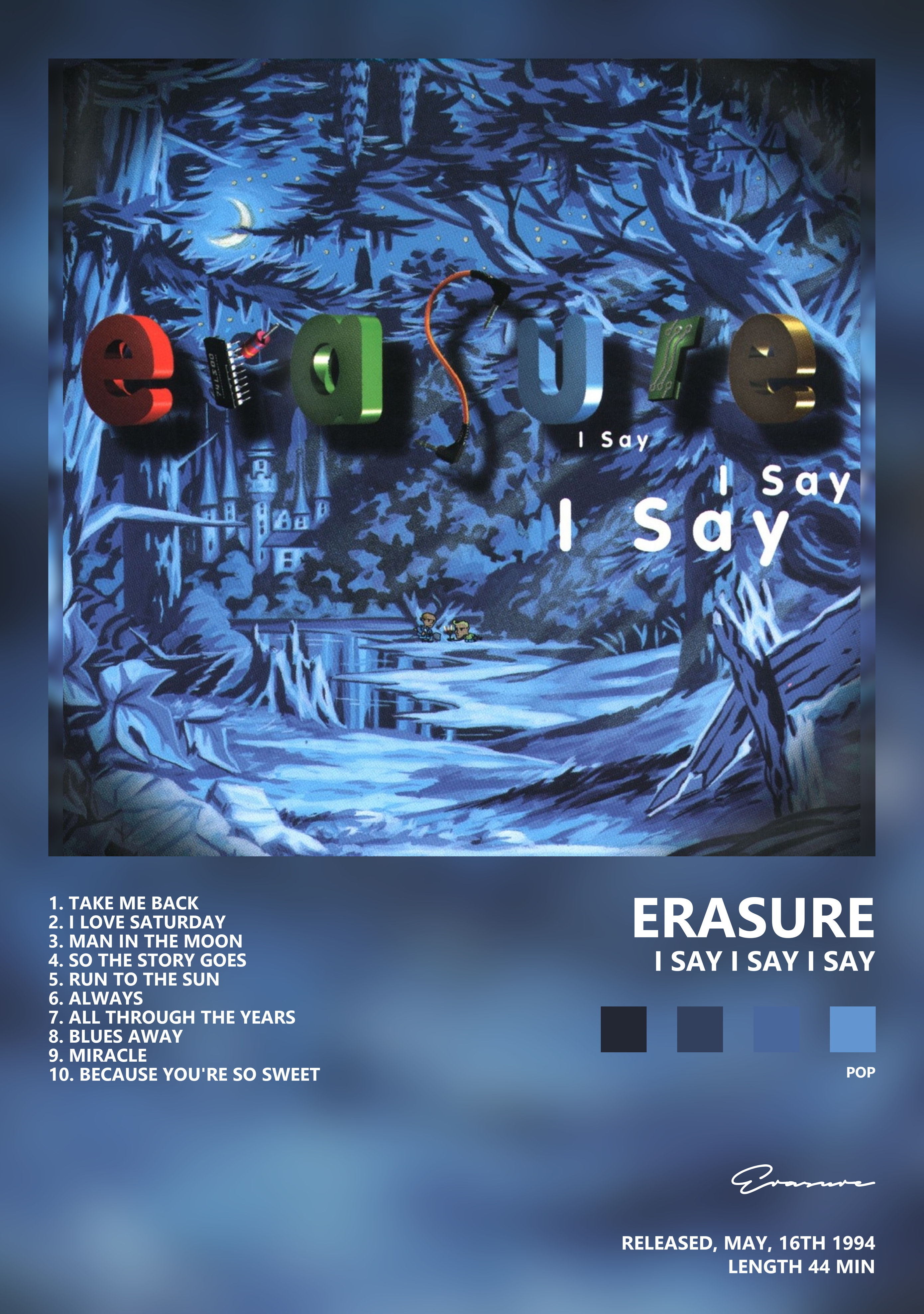 Музыкальный постер: Erasure — I Say I Say I Say