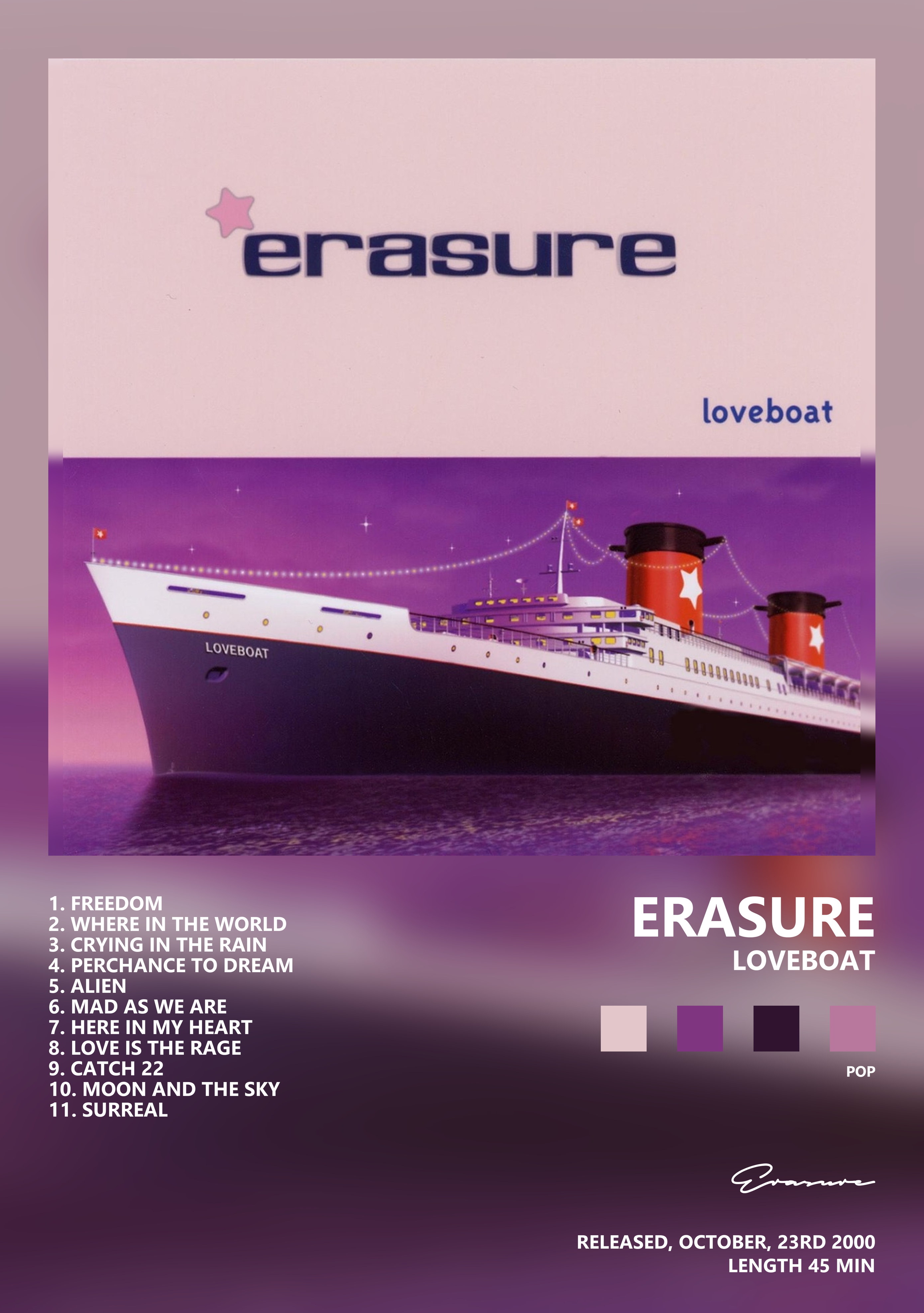 Музыкальный постер: Erasure — Loveboat