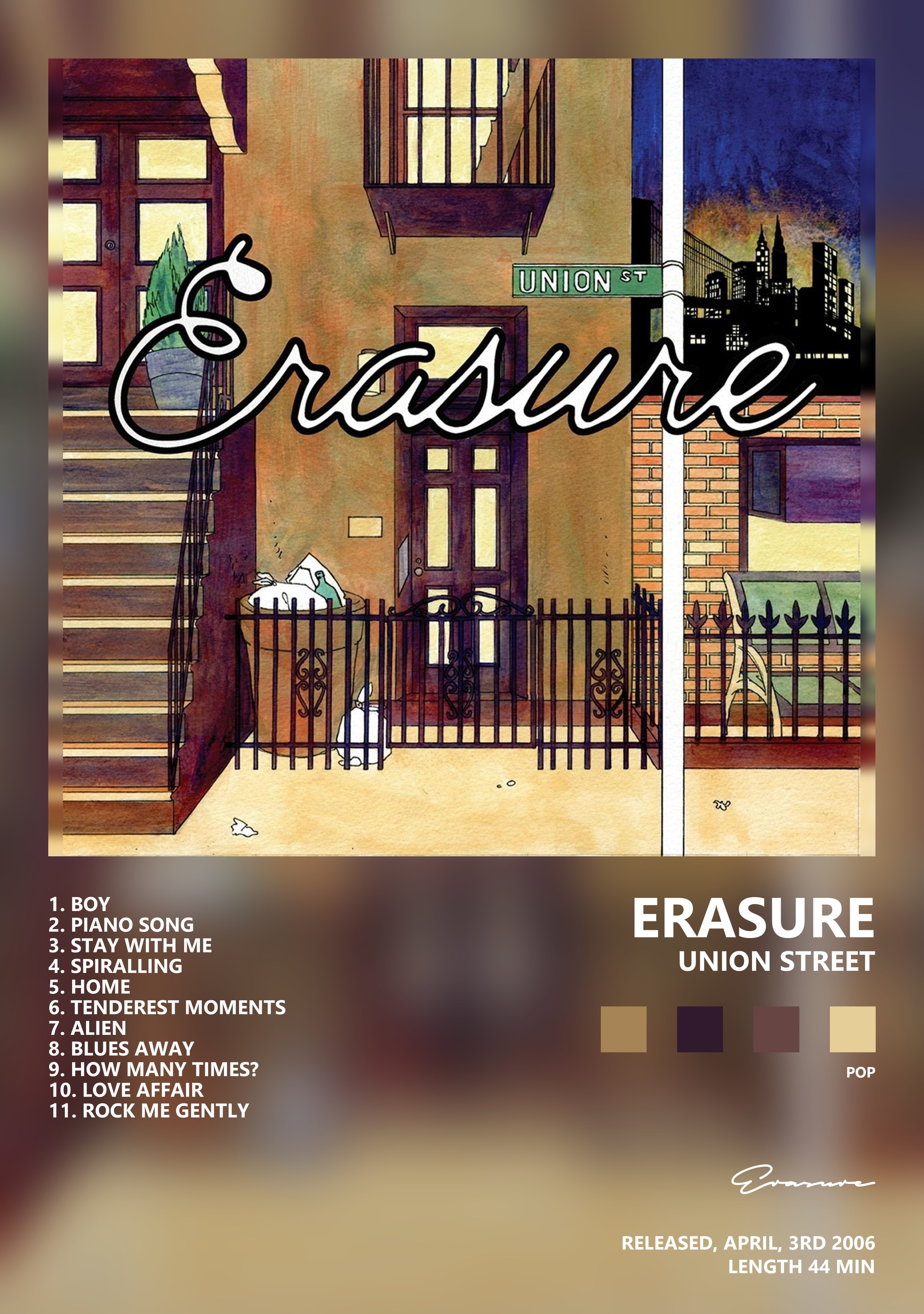 Музыкальный постер: Erasure — Union Street