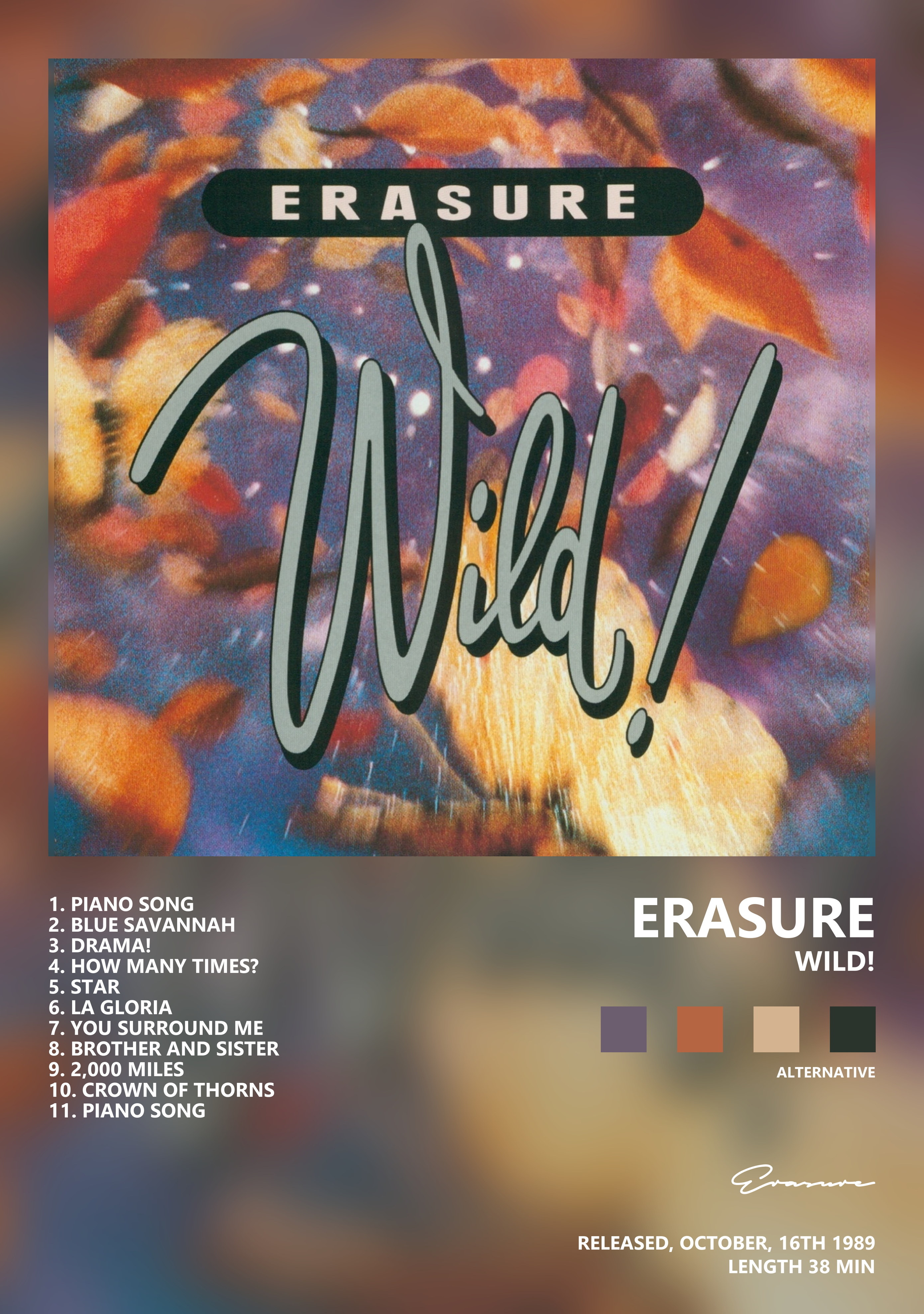 Музыкальный постер: Erasure — Wild