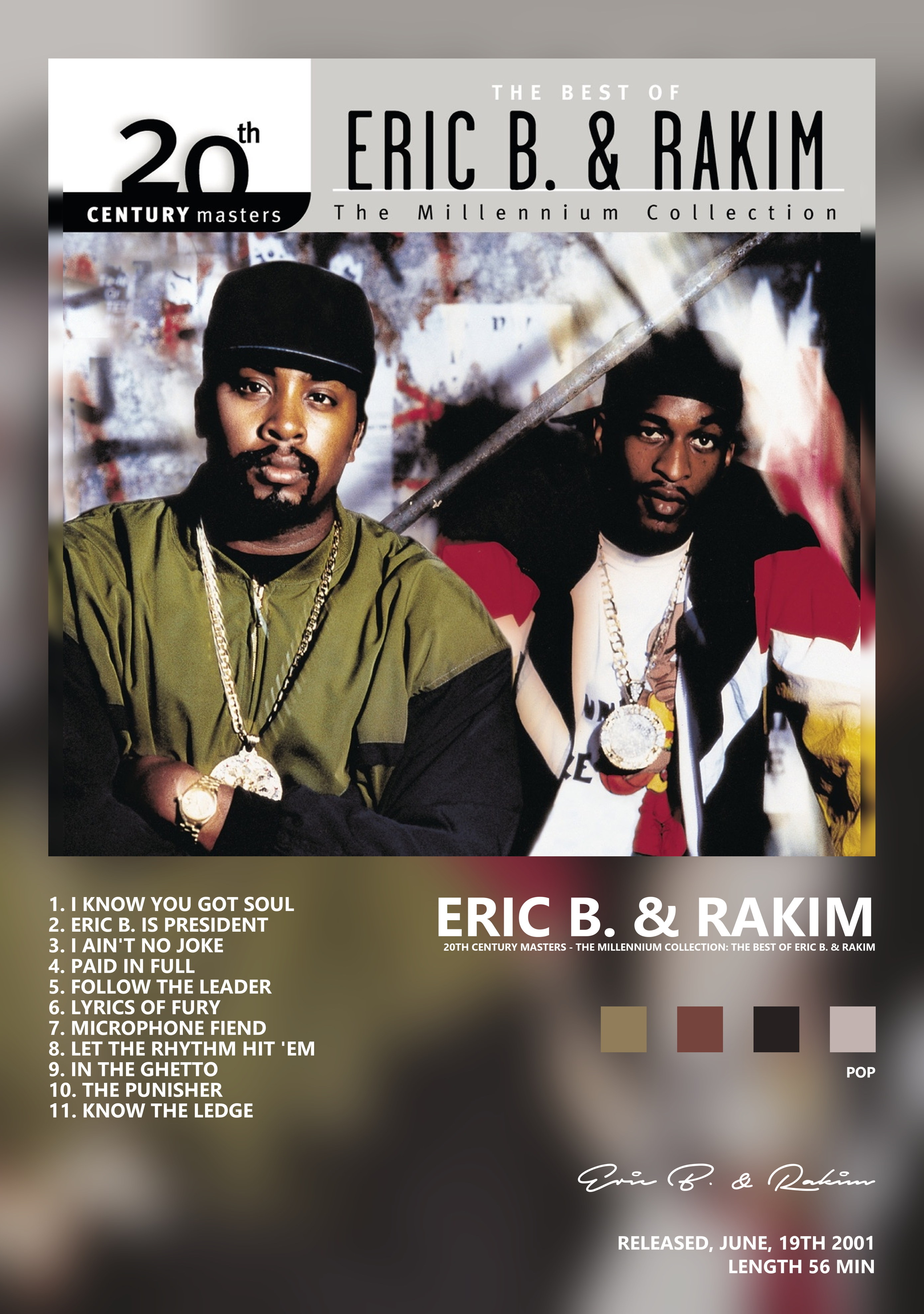 Музыкальный постер: Eric B Rakim — 20th Century Masters - The Millennium Collection The Best of Eric B Rakim