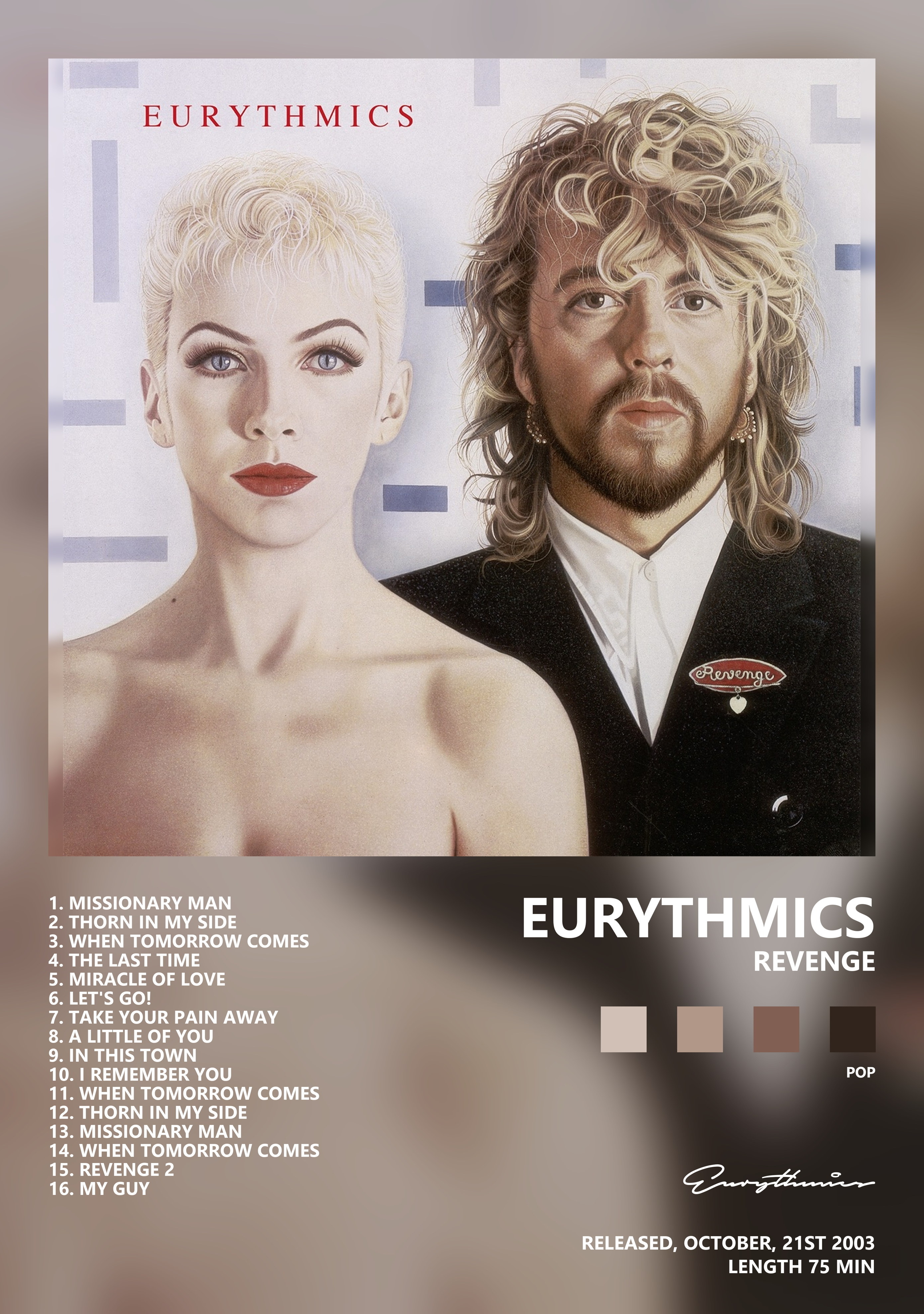 Музыкальный постер: Eurythmics — Revenge