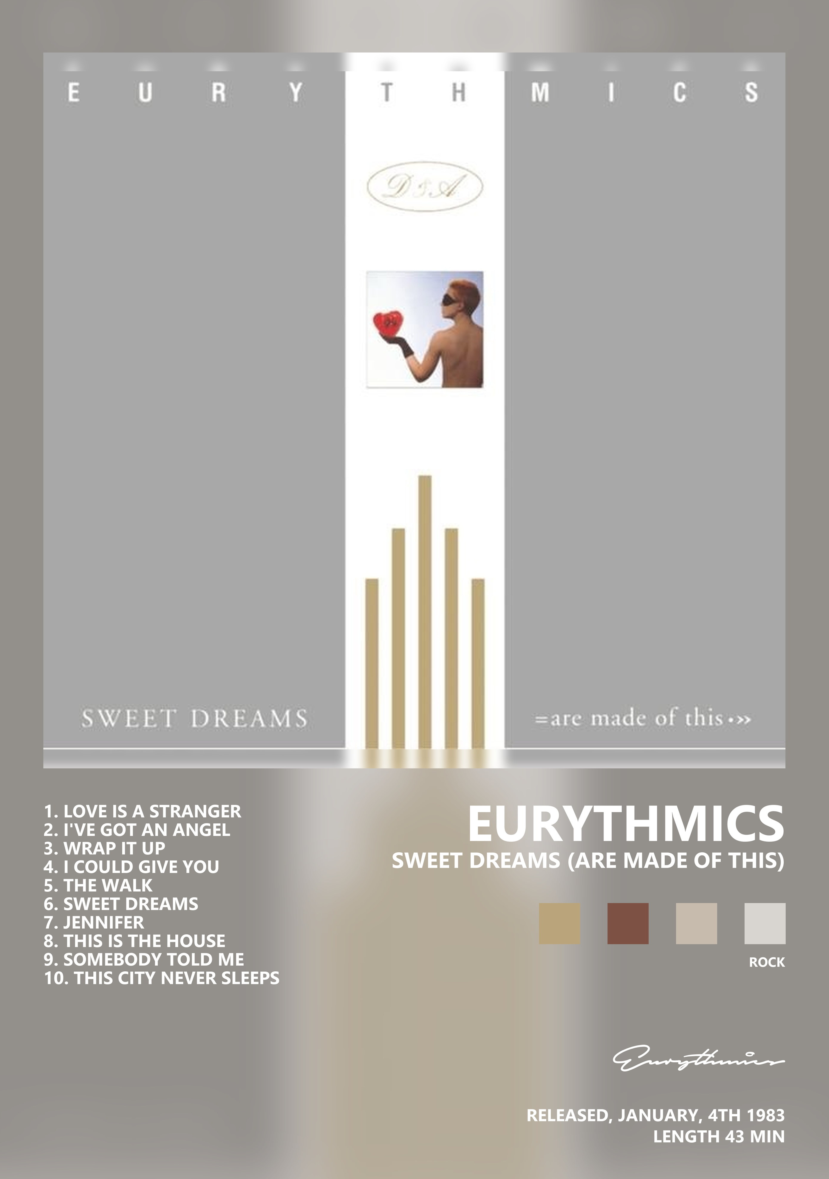 Музыкальный постер: Eurythmics — Sweet Dreams Are Made of This