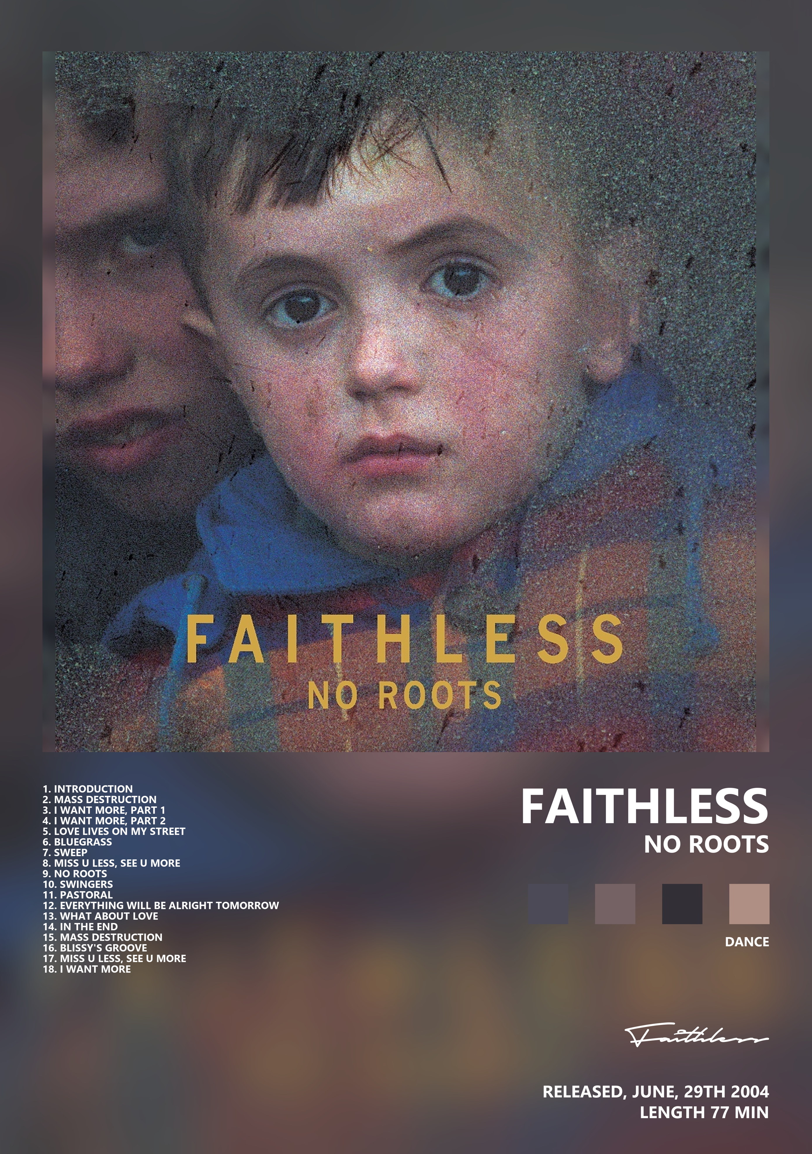 Музыкальный постер: Faithless — No Roots