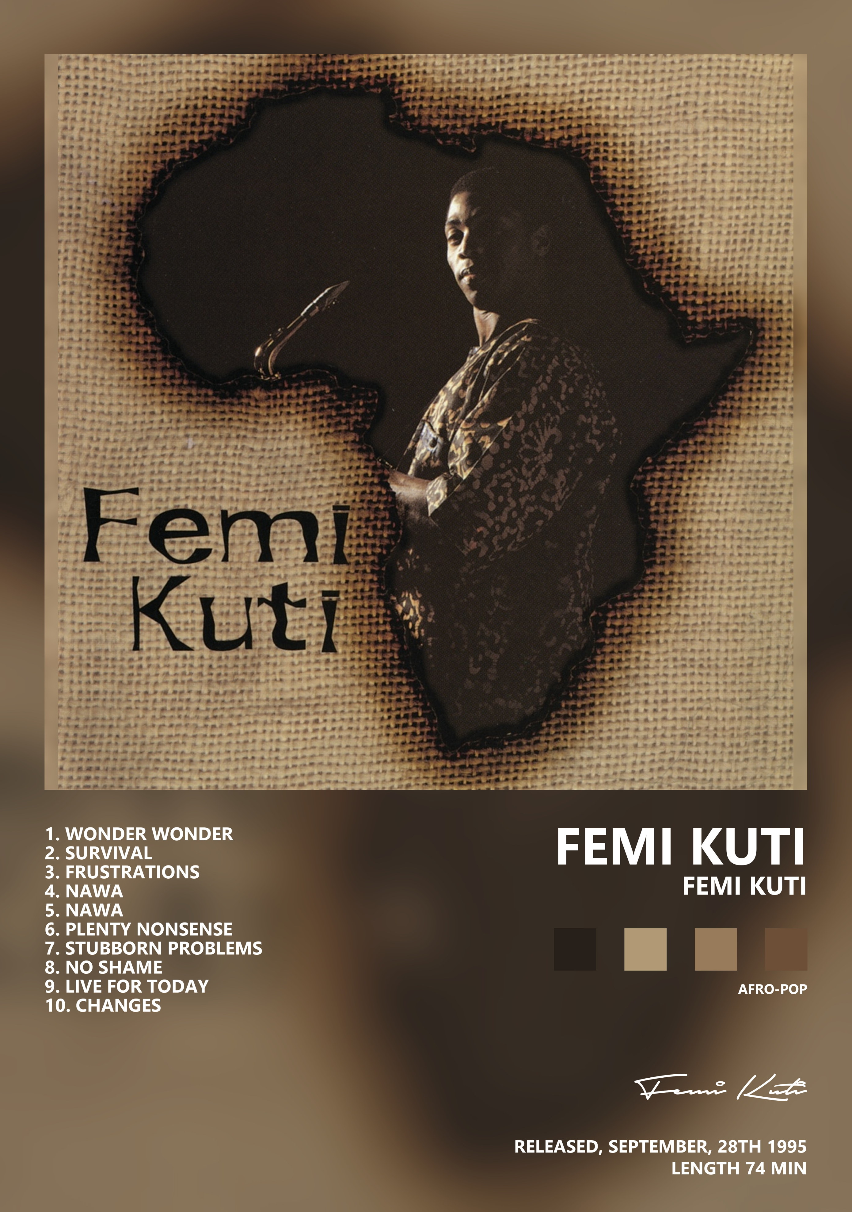 Музыкальный постер: Femi Kuti — Femi Kuti