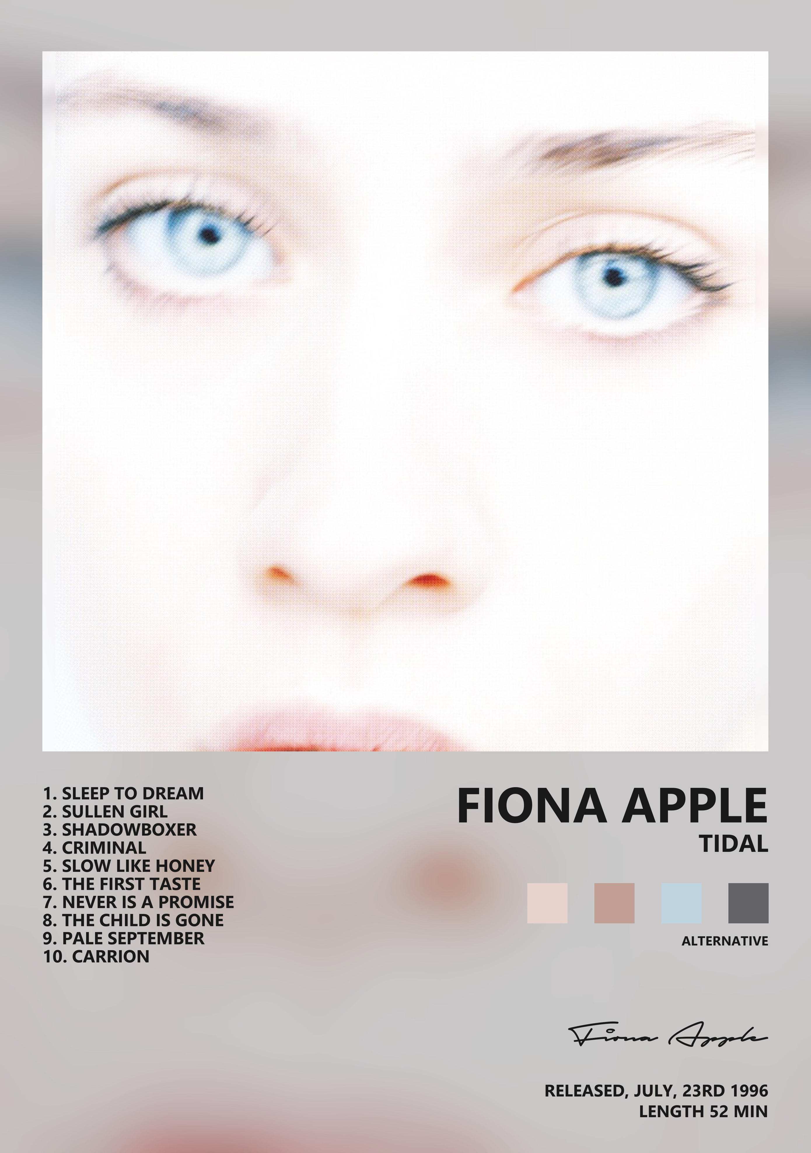 Музыкальный постер: Fiona Apple — Tidal