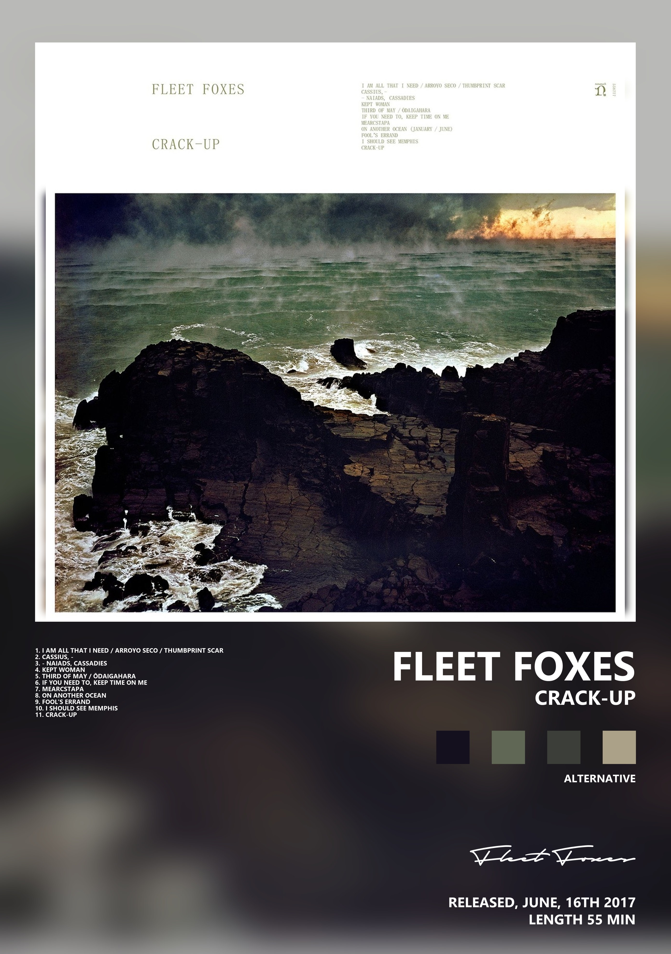 Музыкальный постер: Fleet Foxes — Crack - Up