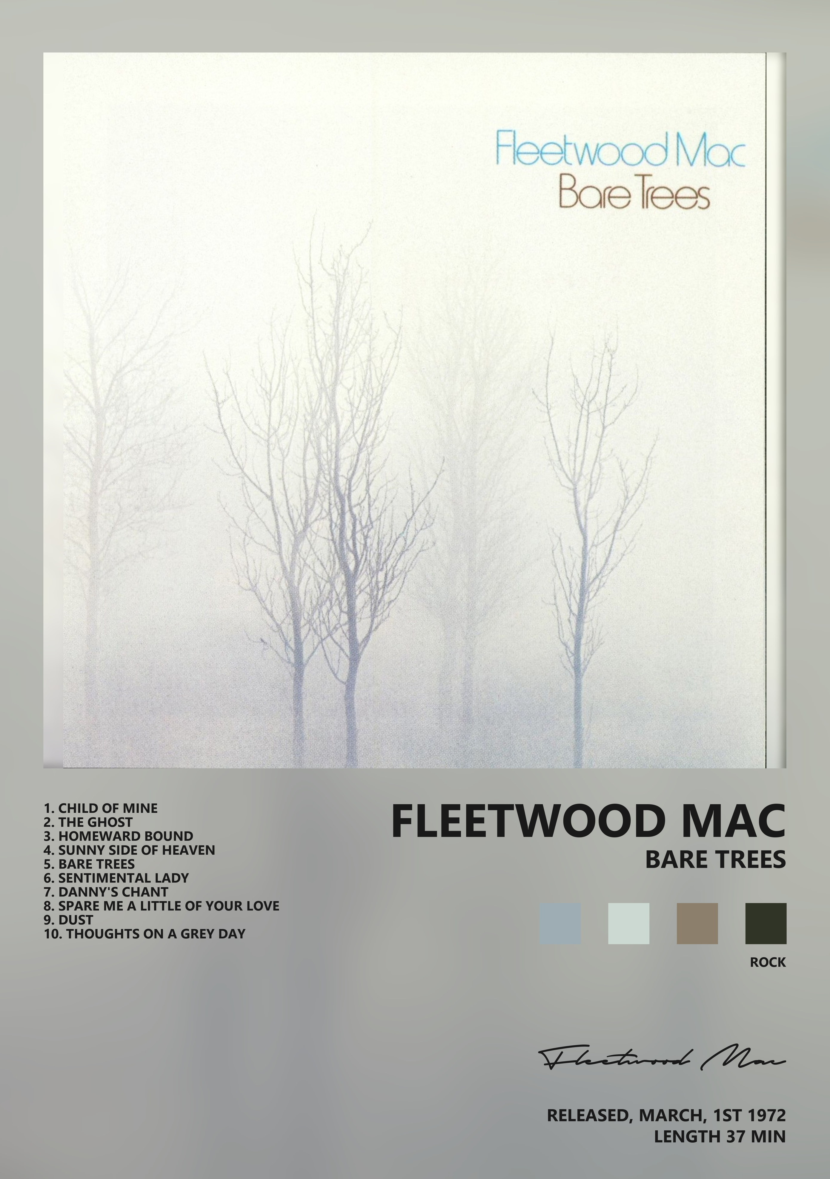 Музыкальный постер: Fleetwood Mac — Bare Trees