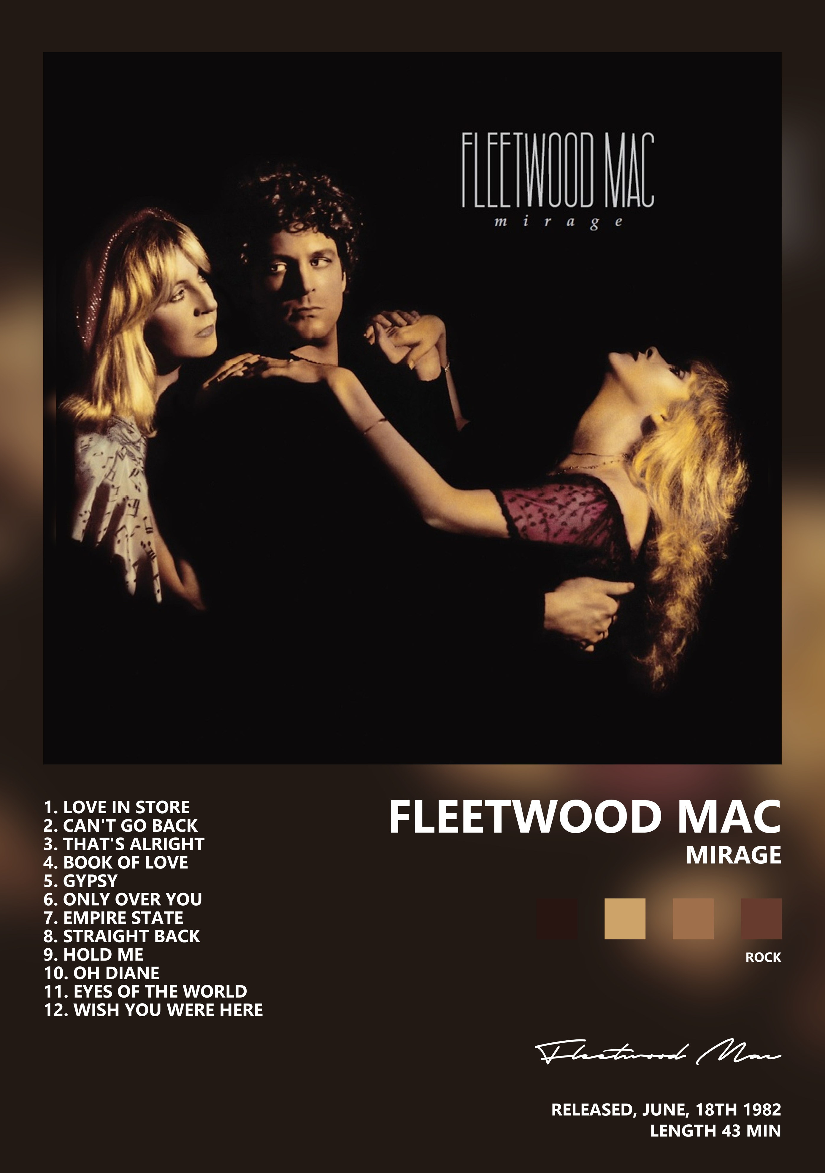 Музыкальный постер: Fleetwood Mac — Mirage