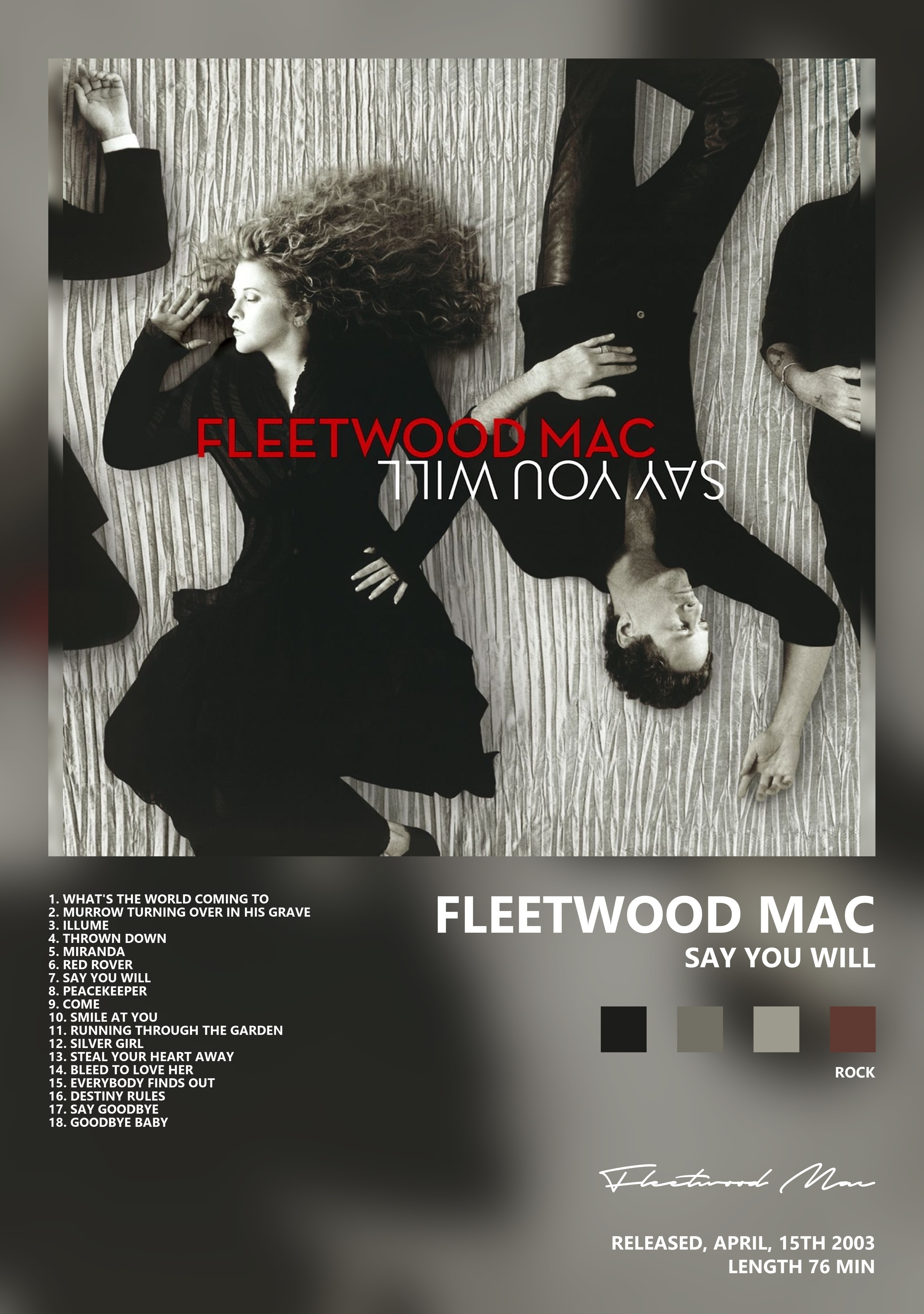 Музыкальный постер: Fleetwood Mac — Say You Will