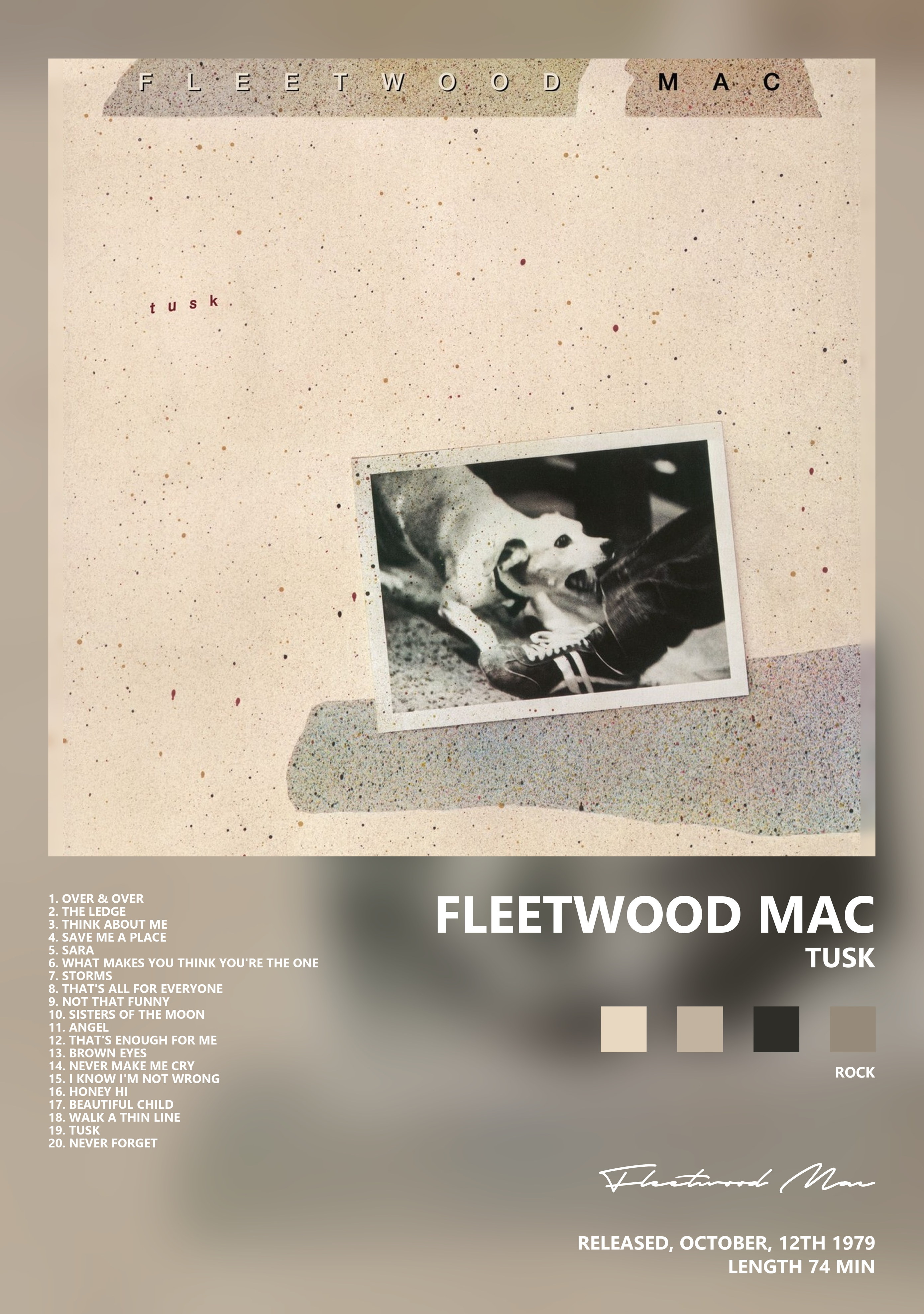 Музыкальный постер: Fleetwood Mac — Tusk