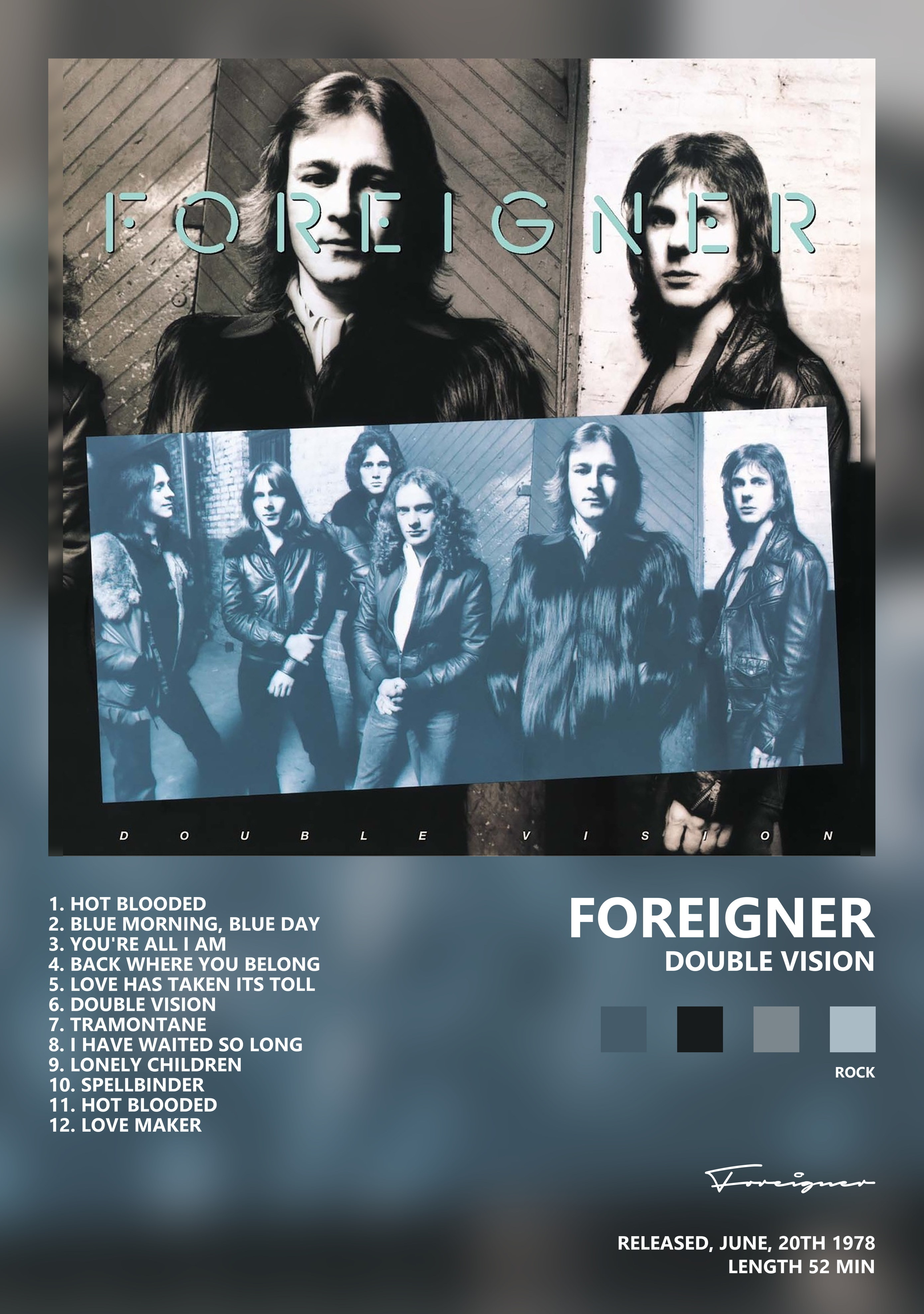 Музыкальный постер: Foreigner — Double Vision