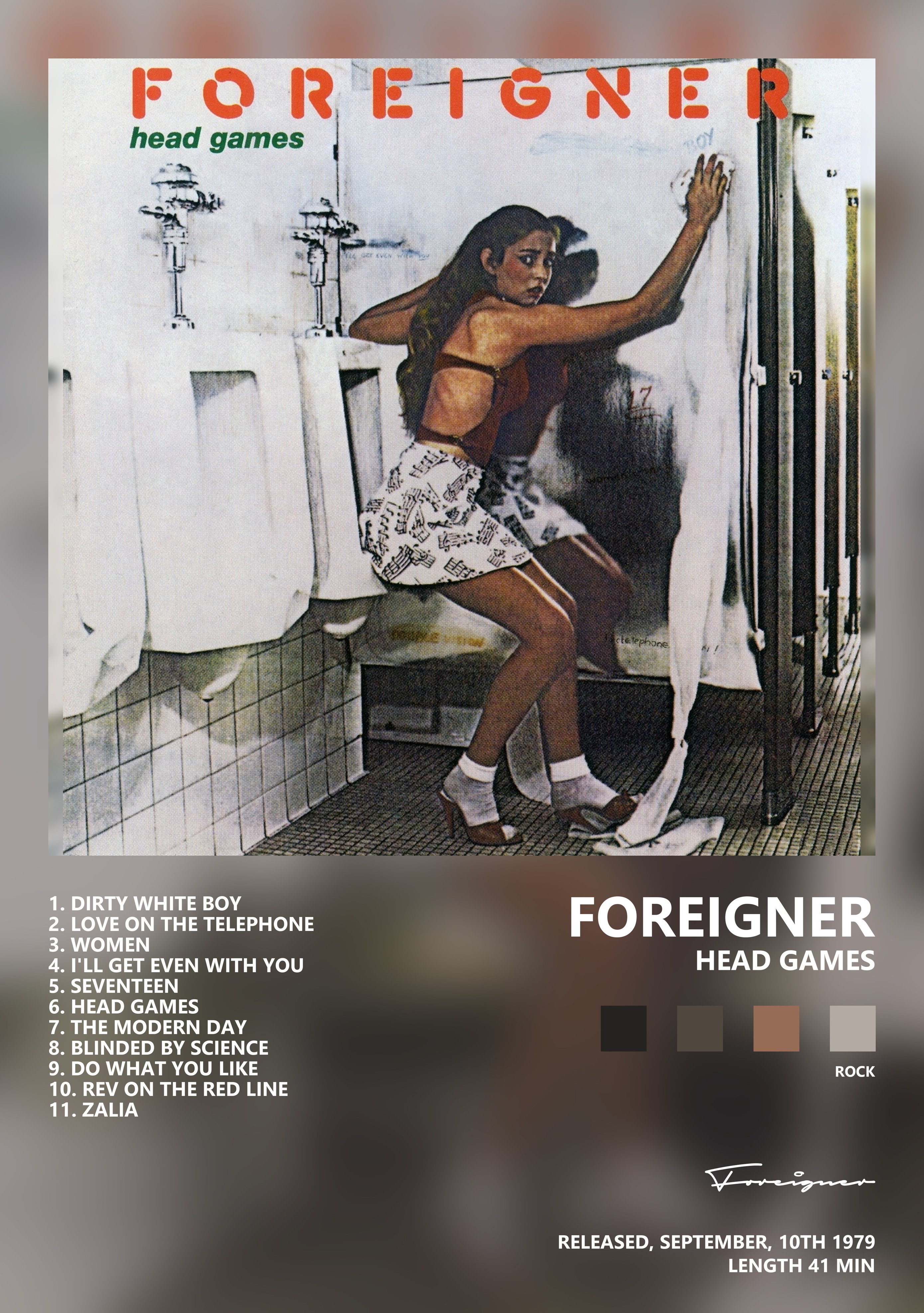 Музыкальный постер: Foreigner — Head Games
