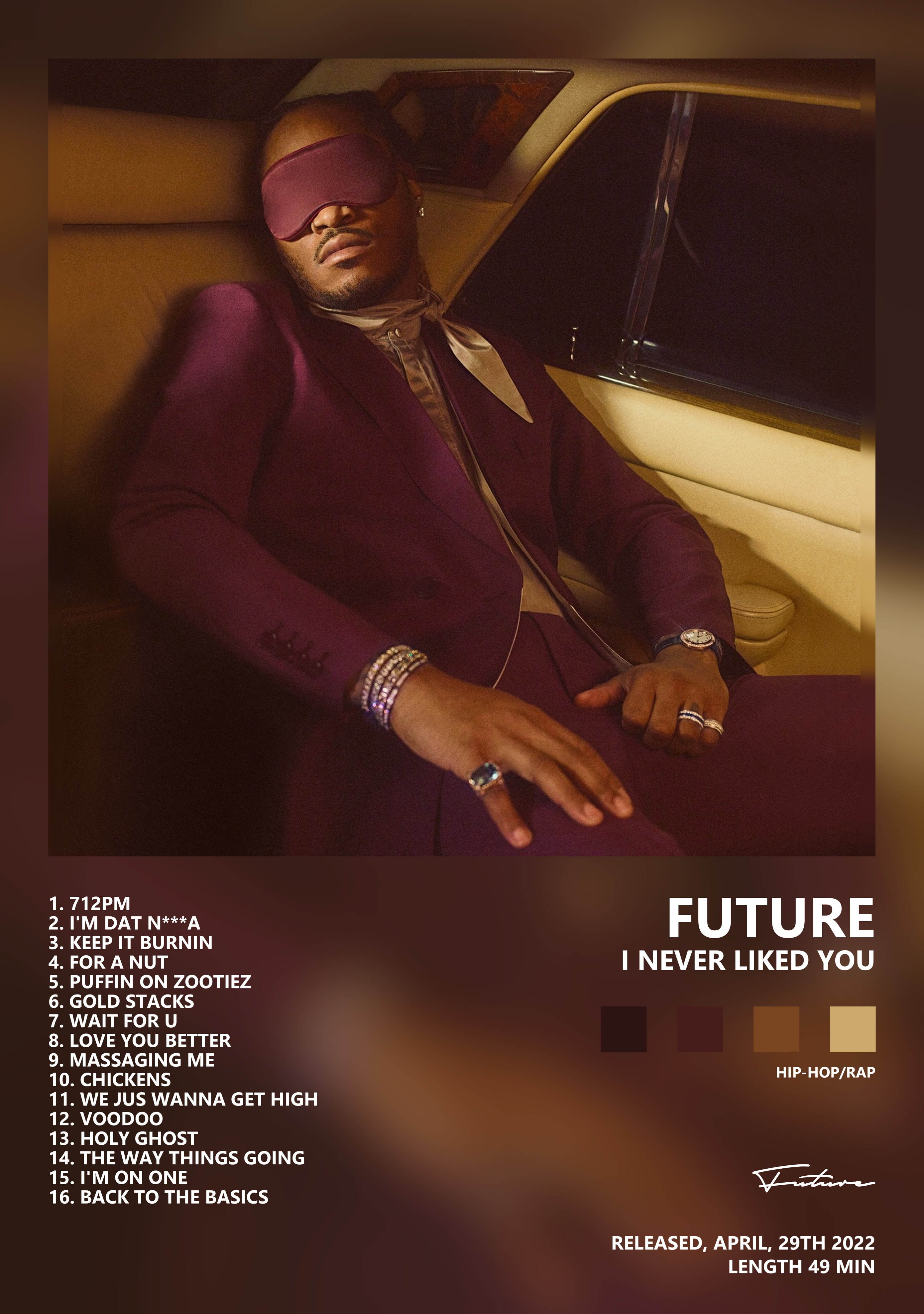 Музыкальный постер: Future — I NEVER LIKED YOU