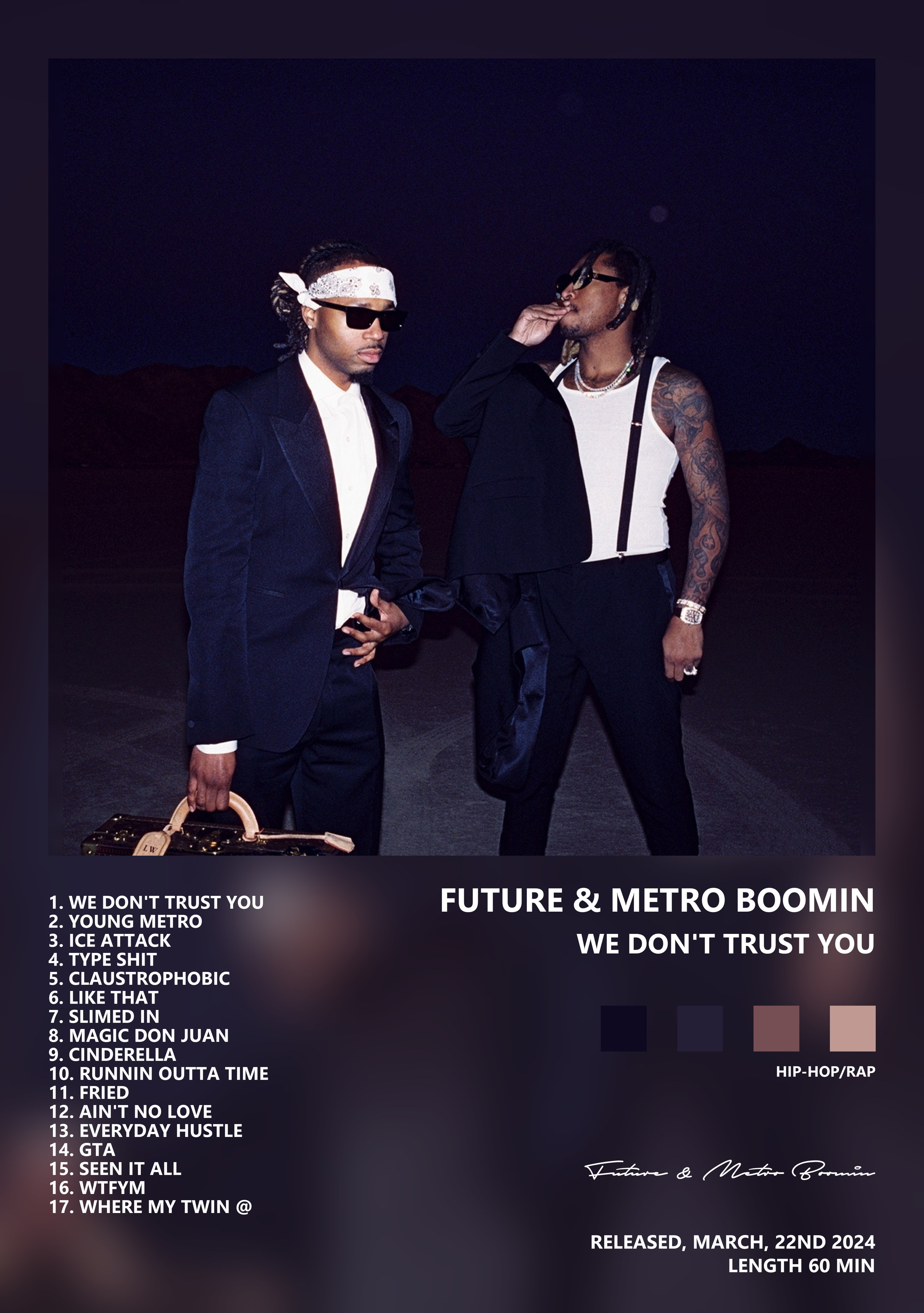 Музыкальный постер: Future Metro Boomin — WE DONT TRUST YOU