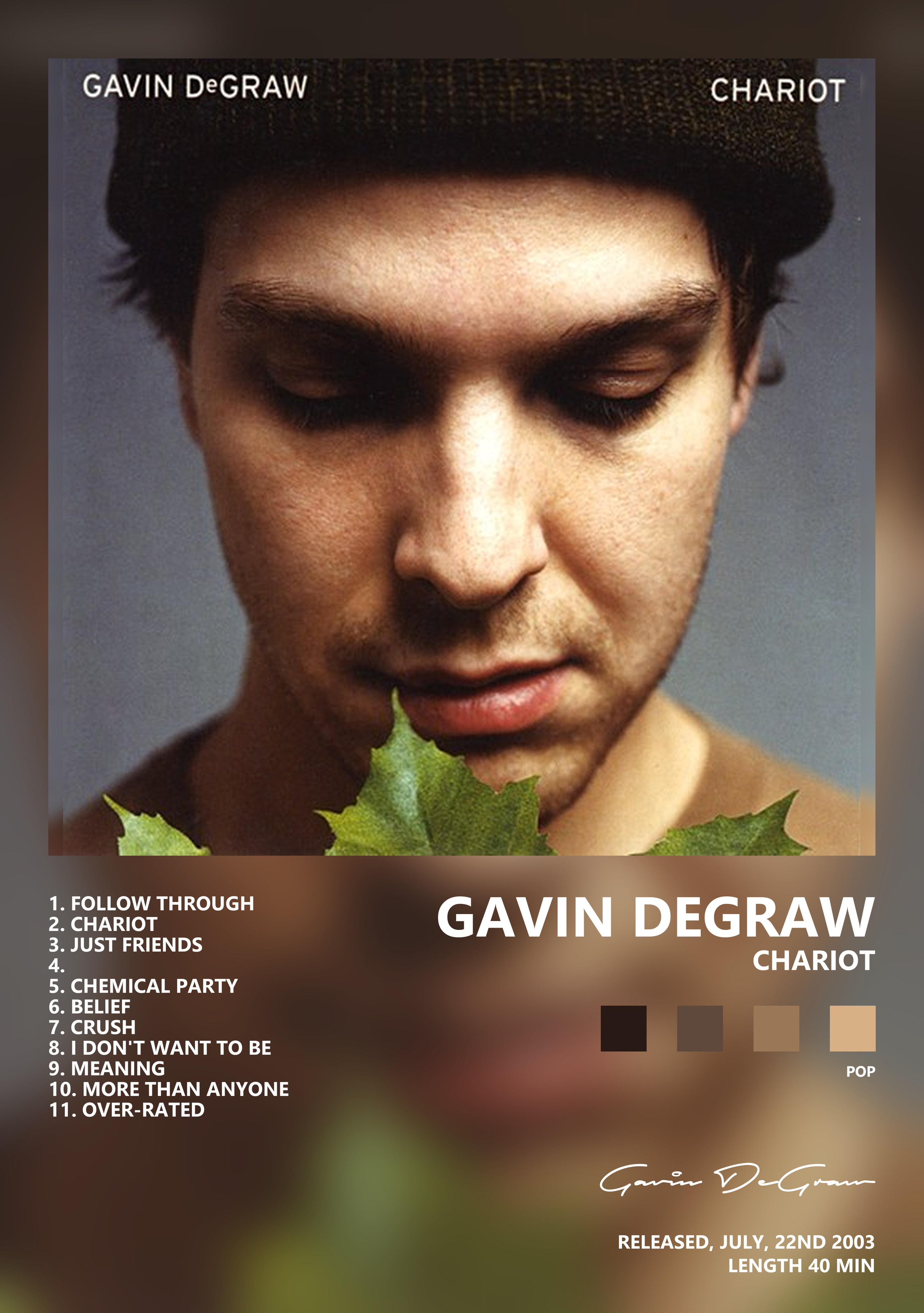 Музыкальный постер: Gavin DeGraw — Chariot
