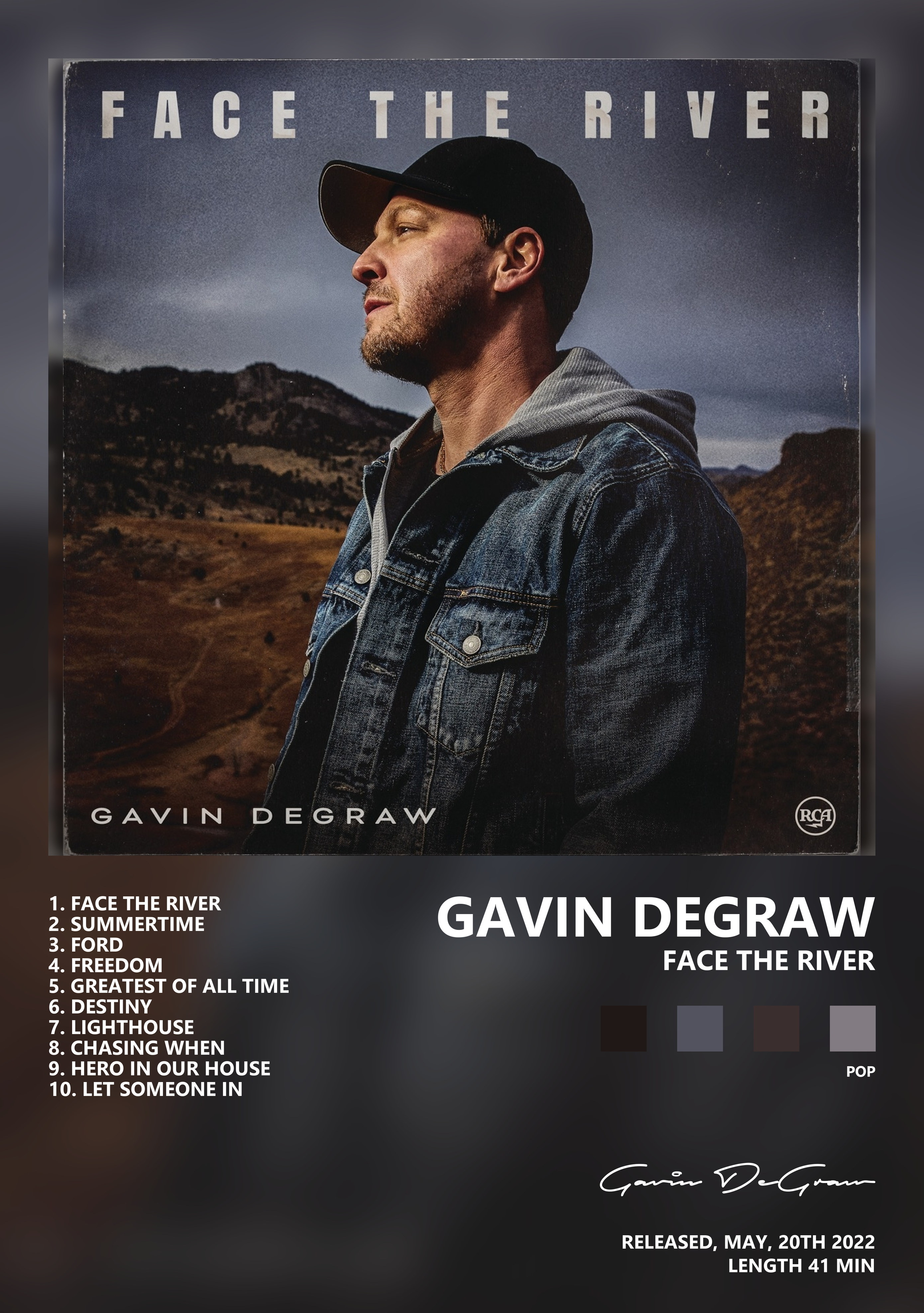 Музыкальный постер: Gavin DeGraw — Face The River