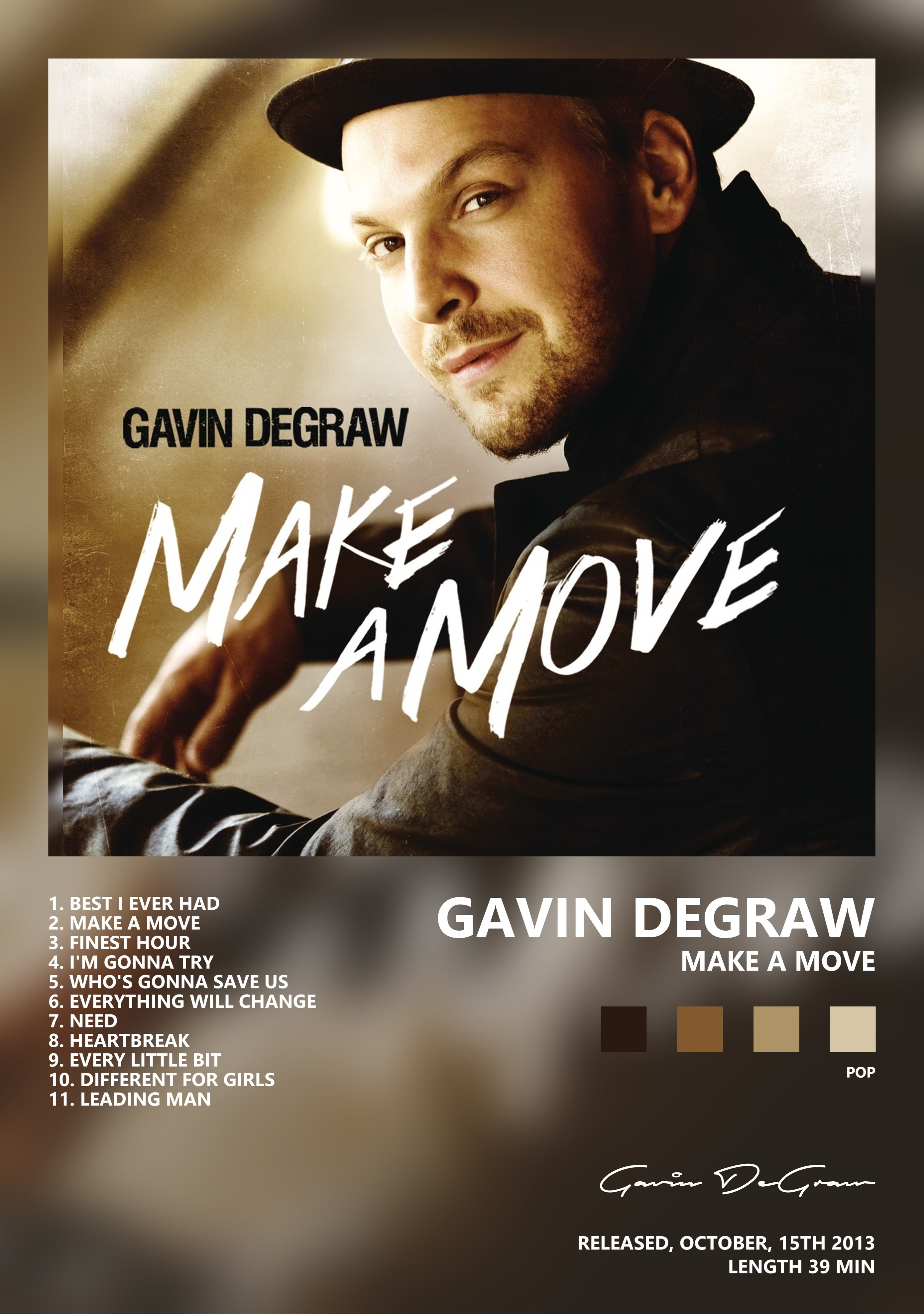 Музыкальный постер: Gavin DeGraw — Make a Move