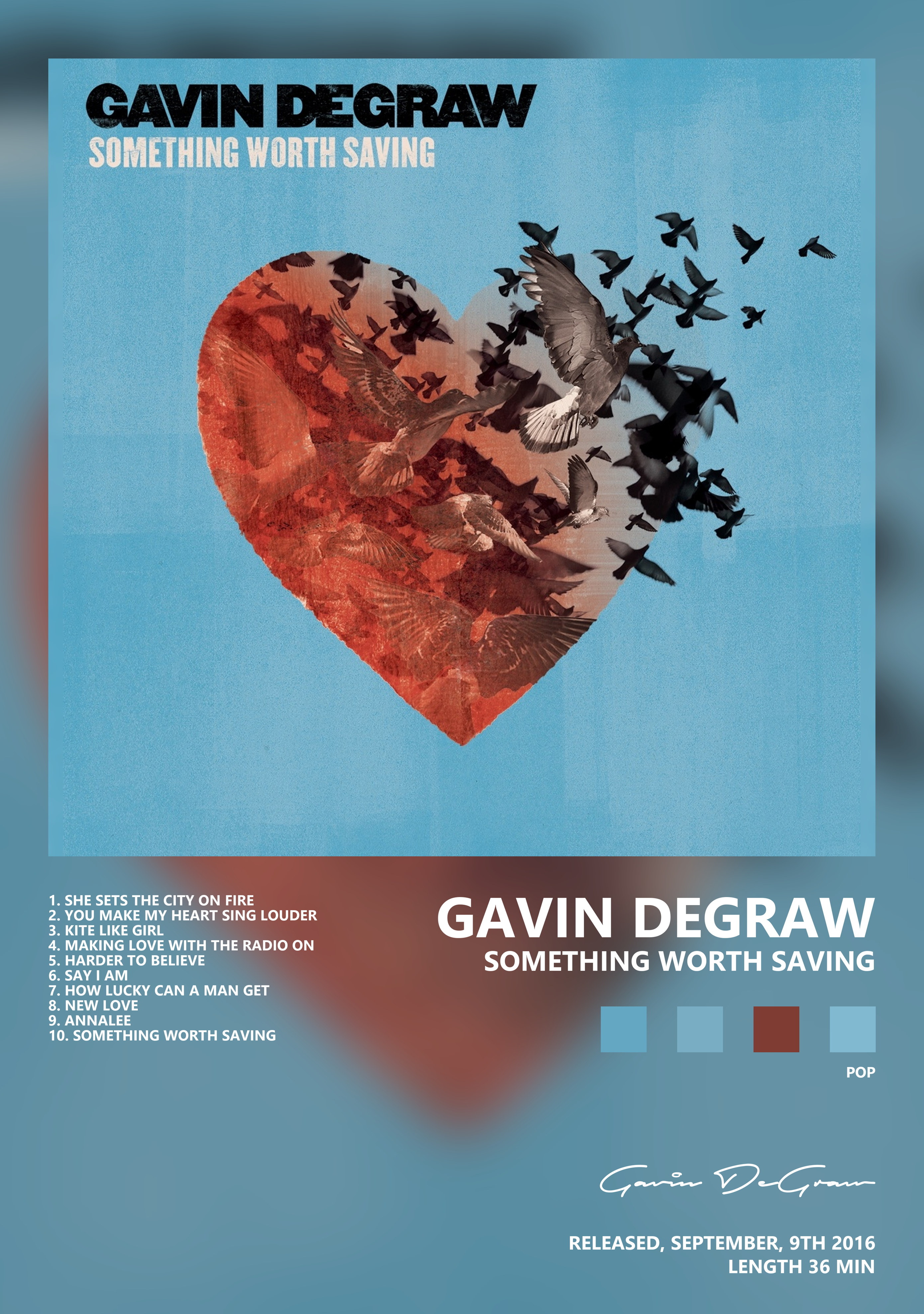 Музыкальный постер: Gavin DeGraw — Something Worth Saving