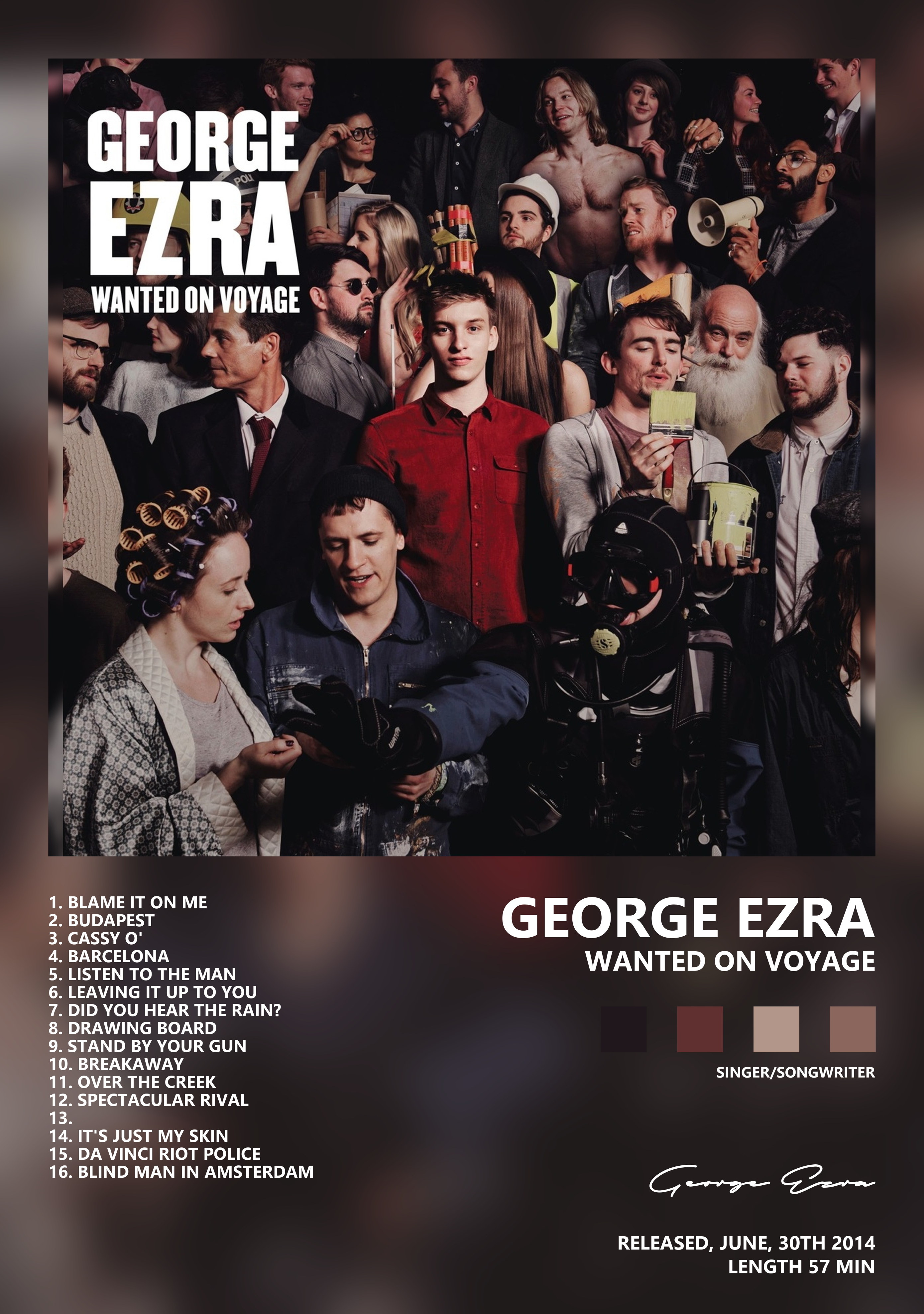 Музыкальный постер: George Ezra — Wanted on Voyage