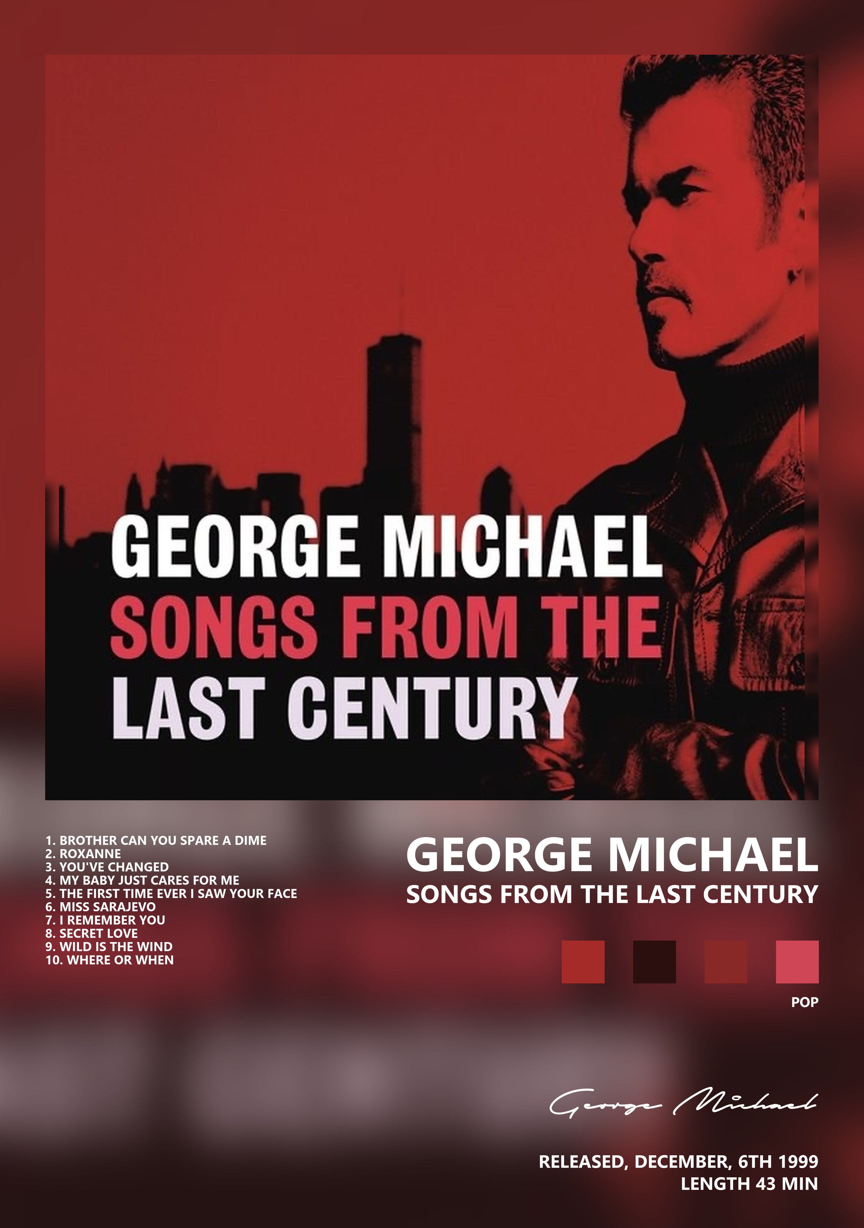 Музыкальный постер: George Michael — Songs from the Last Century