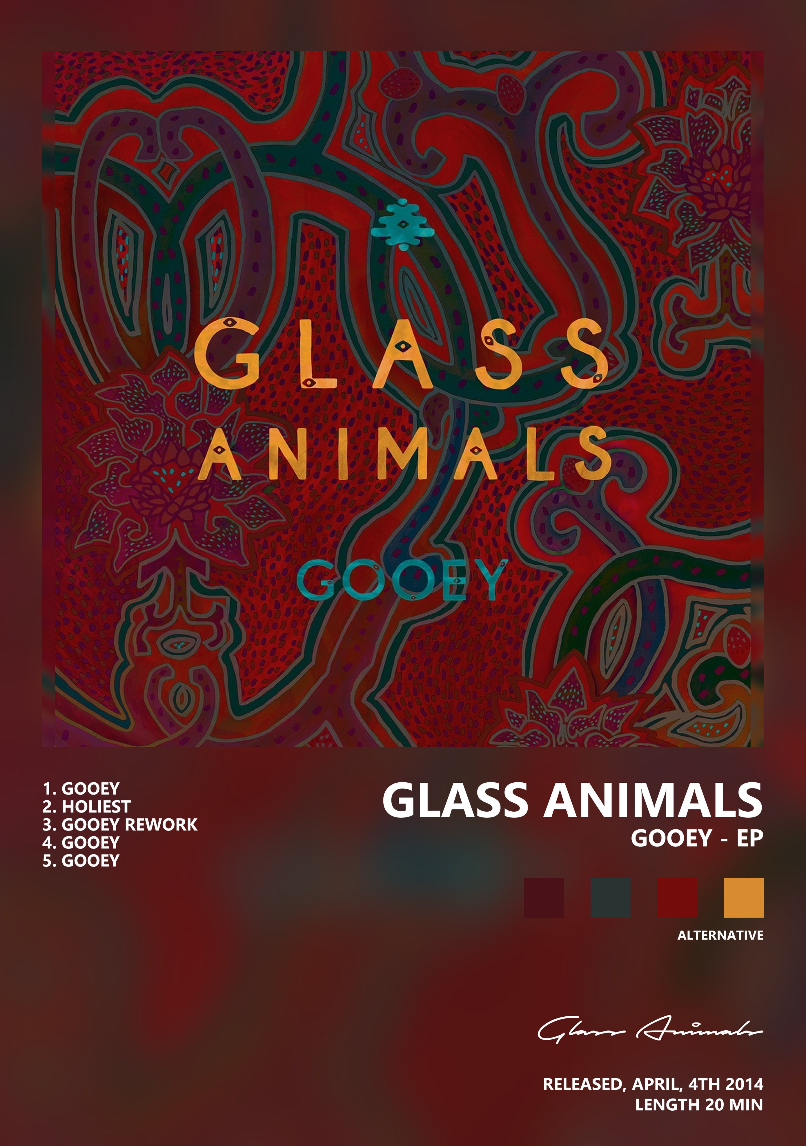 Музыкальный постер: Glass Animals — Gooey - EP