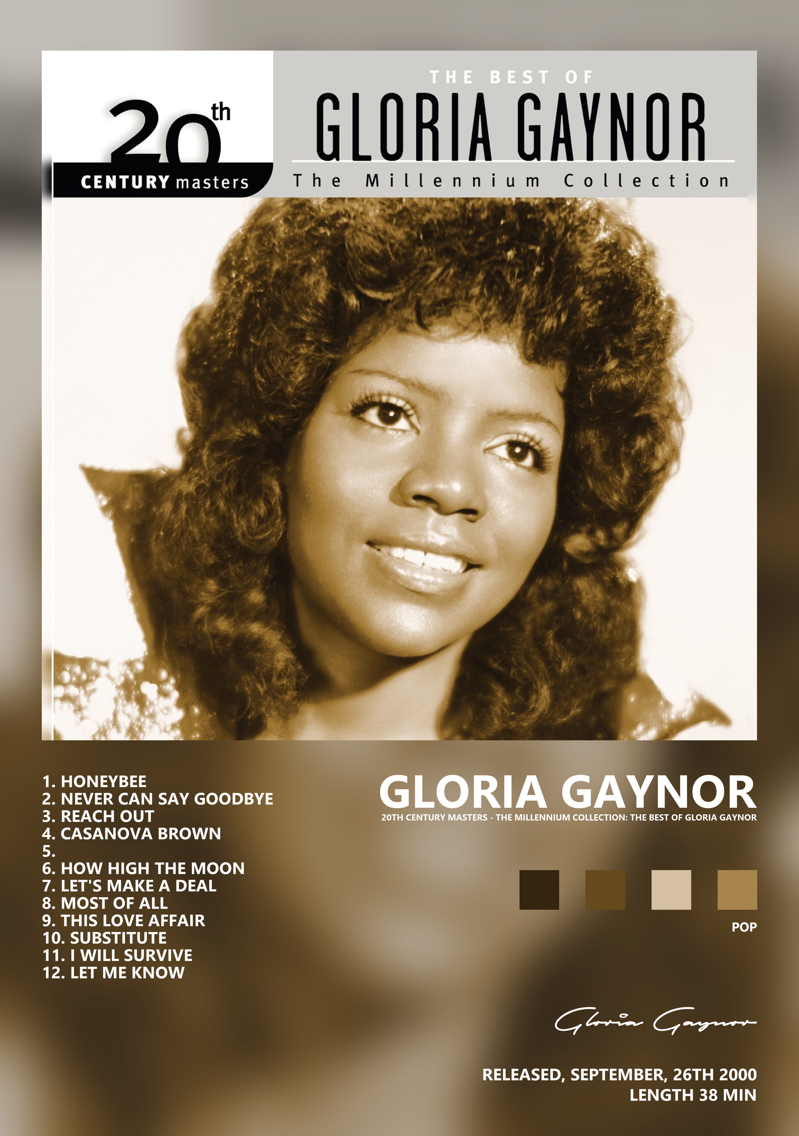 Музыкальный постер: Gloria Gaynor — 20th Century Masters - The Millennium Collection The Best of Gloria Gaynor