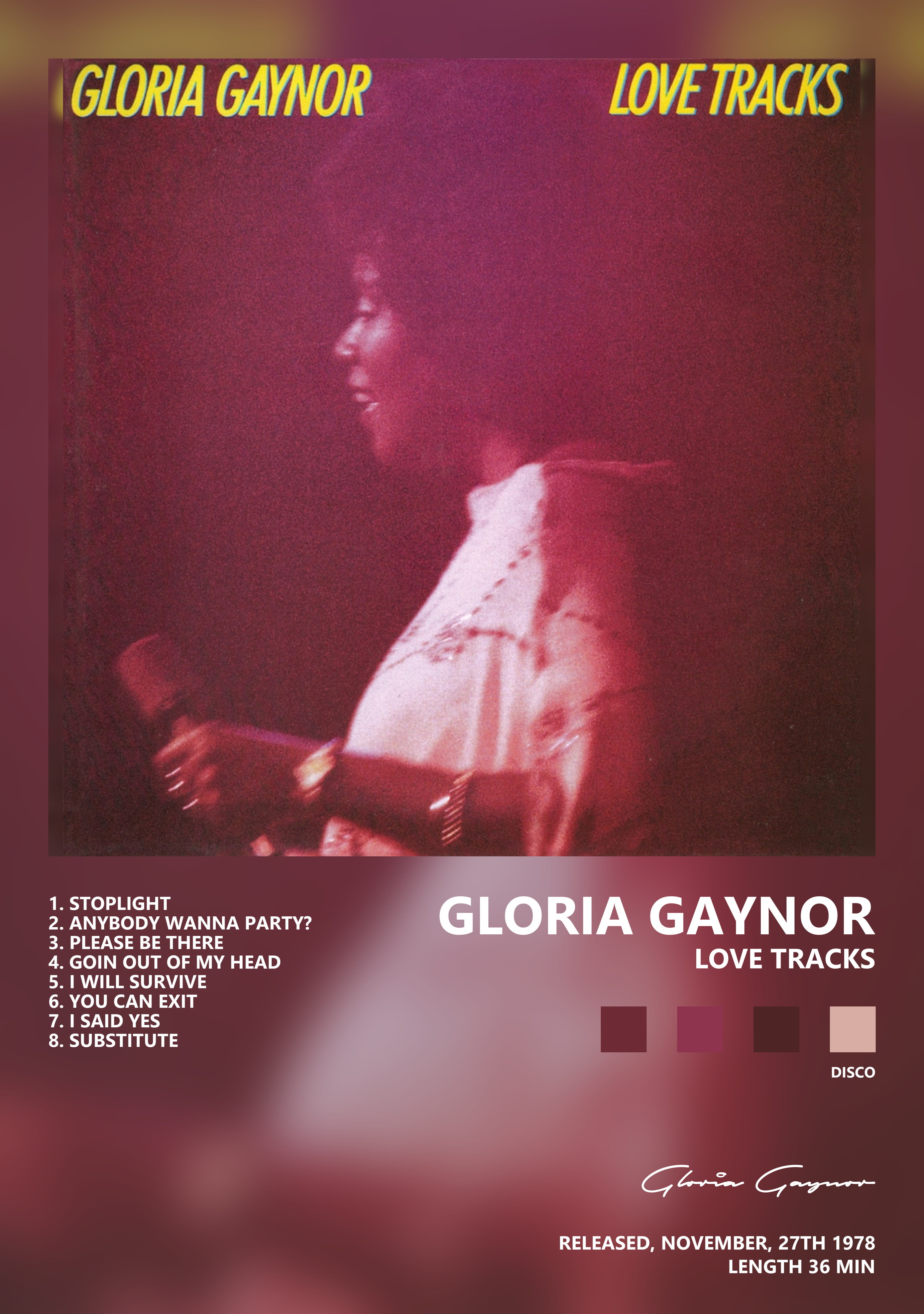 Музыкальный постер: Gloria Gaynor — Love Tracks