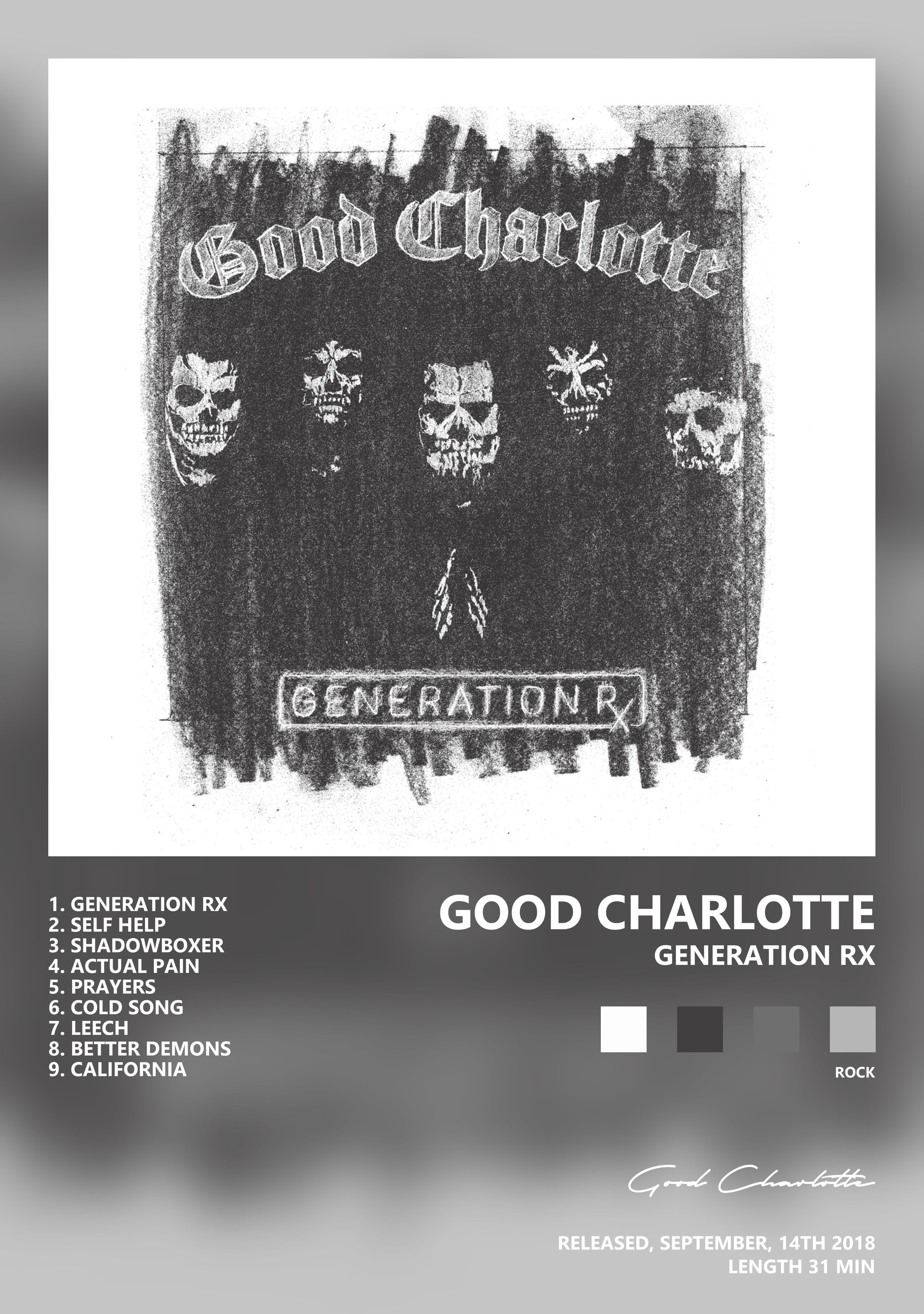 Музыкальный постер: Good Charlotte — Generation Rx