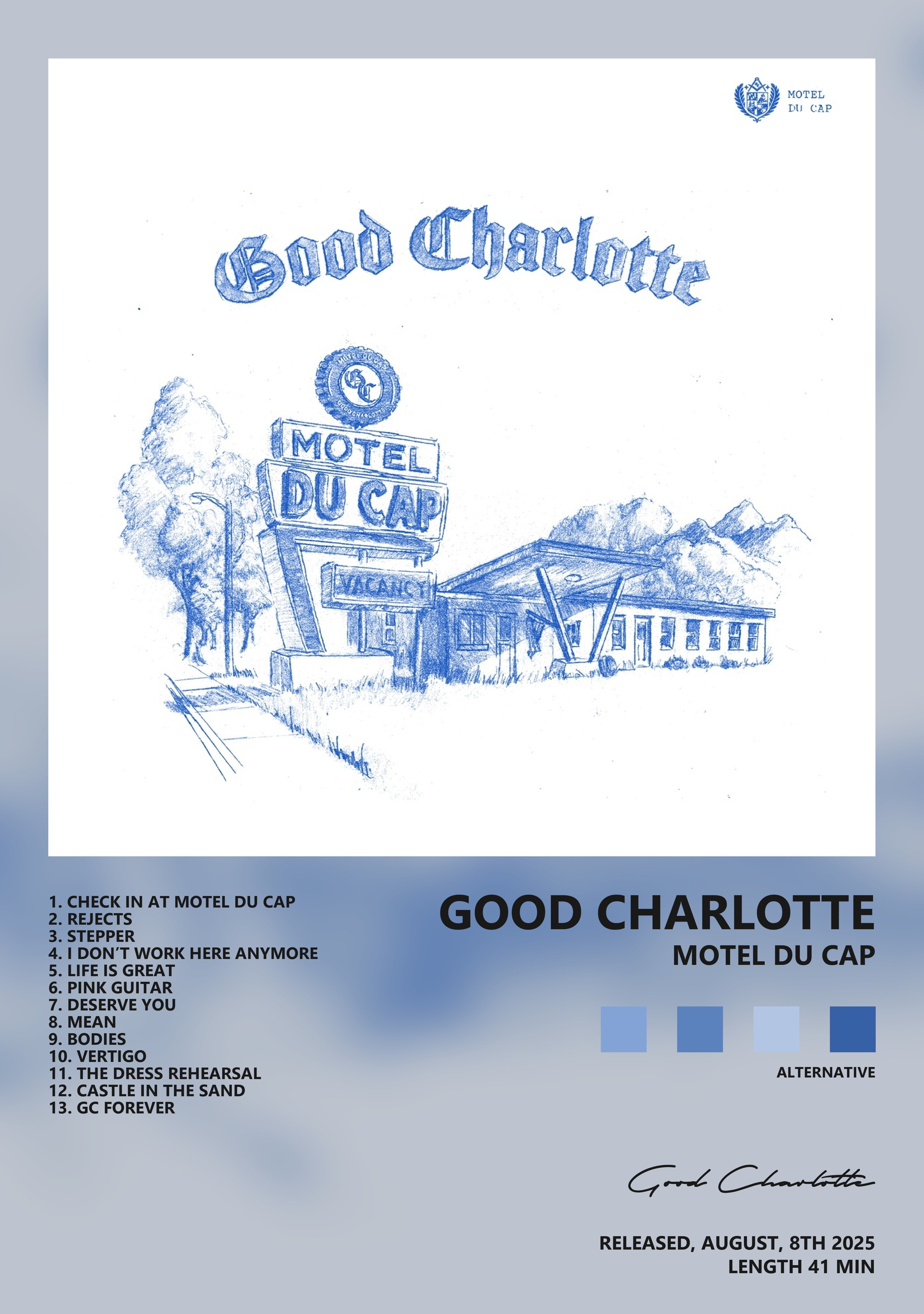 Музыкальный постер: Good Charlotte — Motel Du Cap