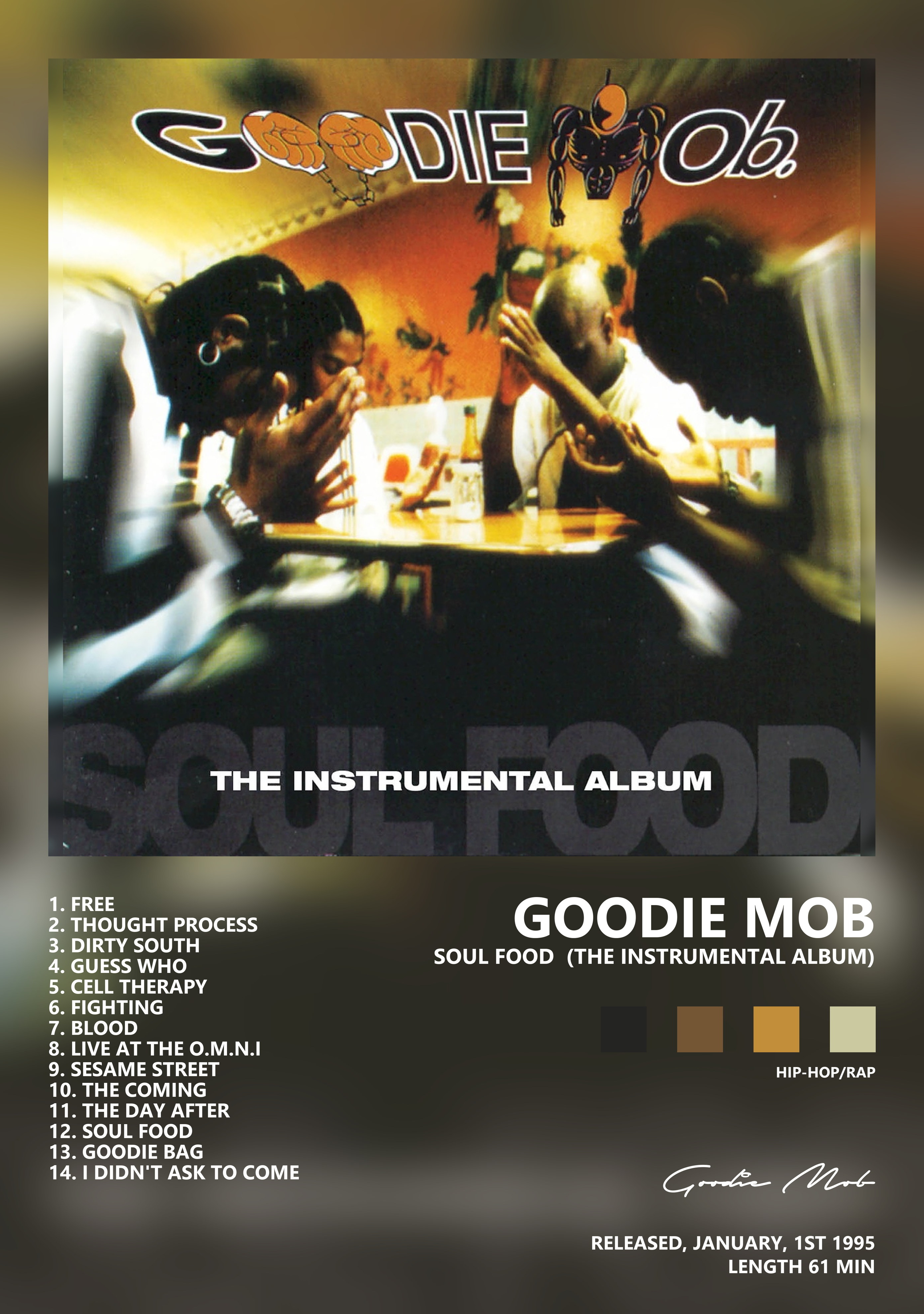 Музыкальный постер: Goodie Mob — Soul Food The Instrumental Album