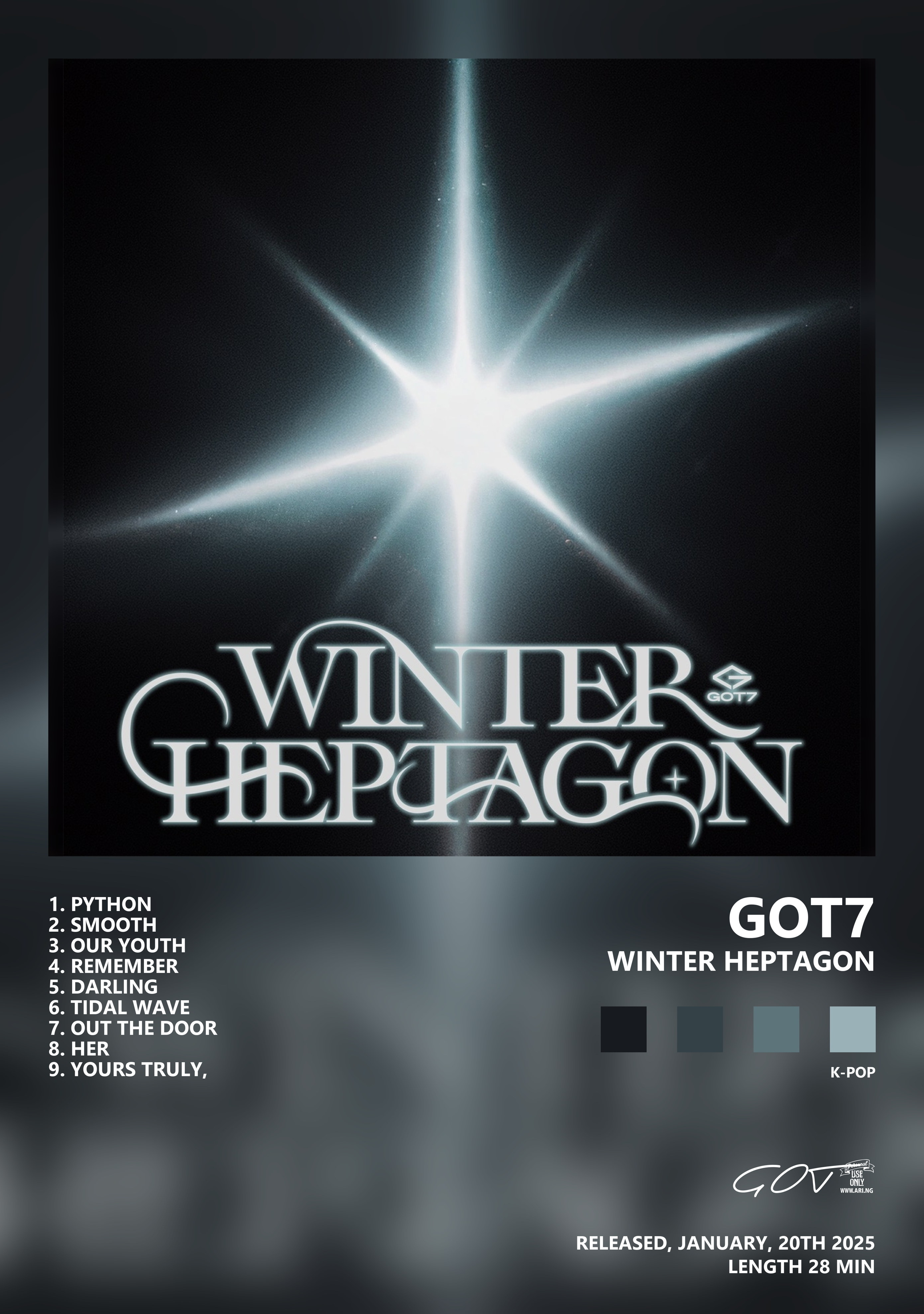 Музыкальный постер: GOT7 — WINTER HEPTAGON