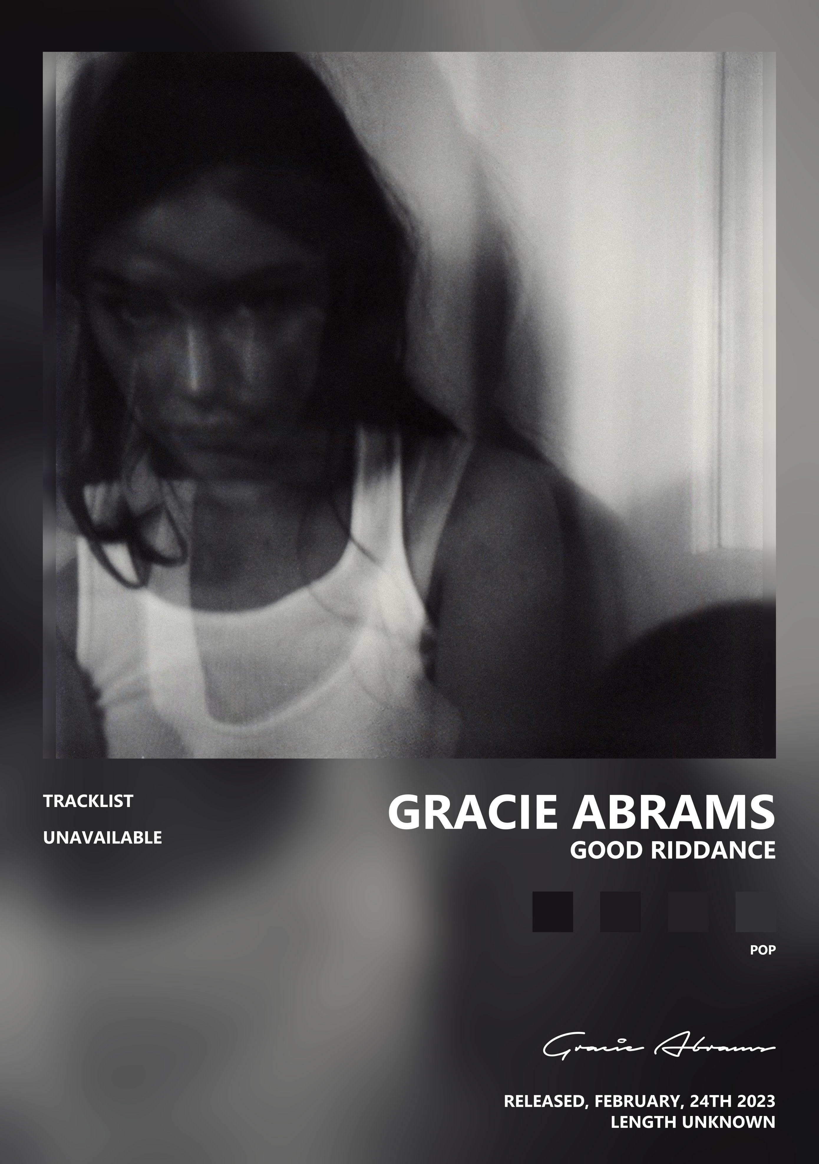 Музыкальный постер: Gracie Abrams — Good Riddance