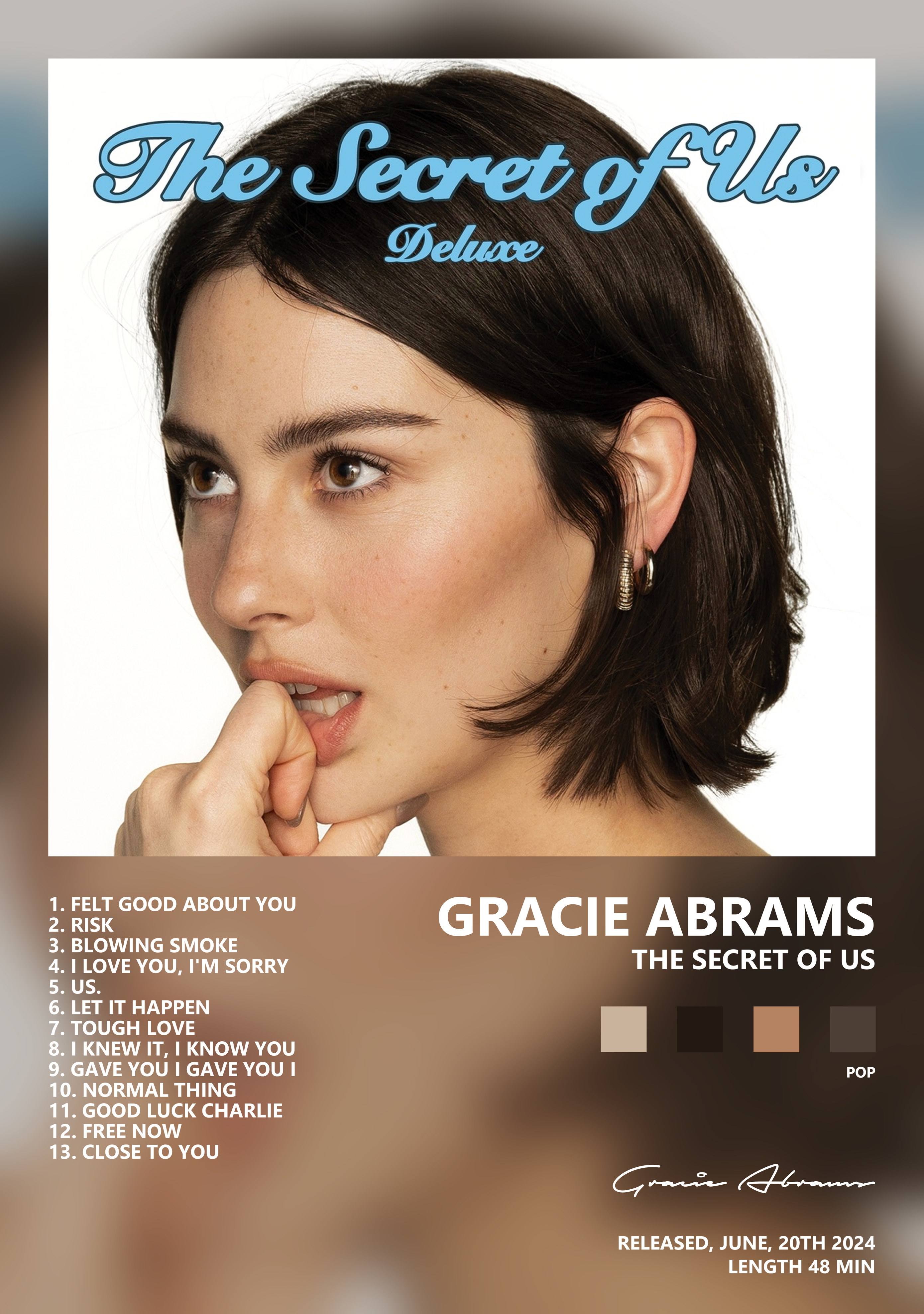 Музыкальный постер: Gracie Abrams — The Secret of Us