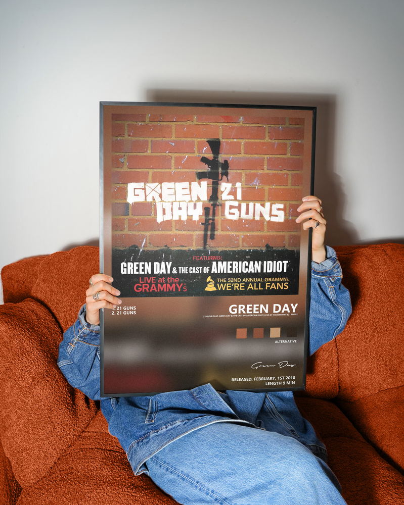 Музыкальный постер: Green Day — 21 Guns feat Green Day the Cast of American Idiot Live at the Grammys - Single