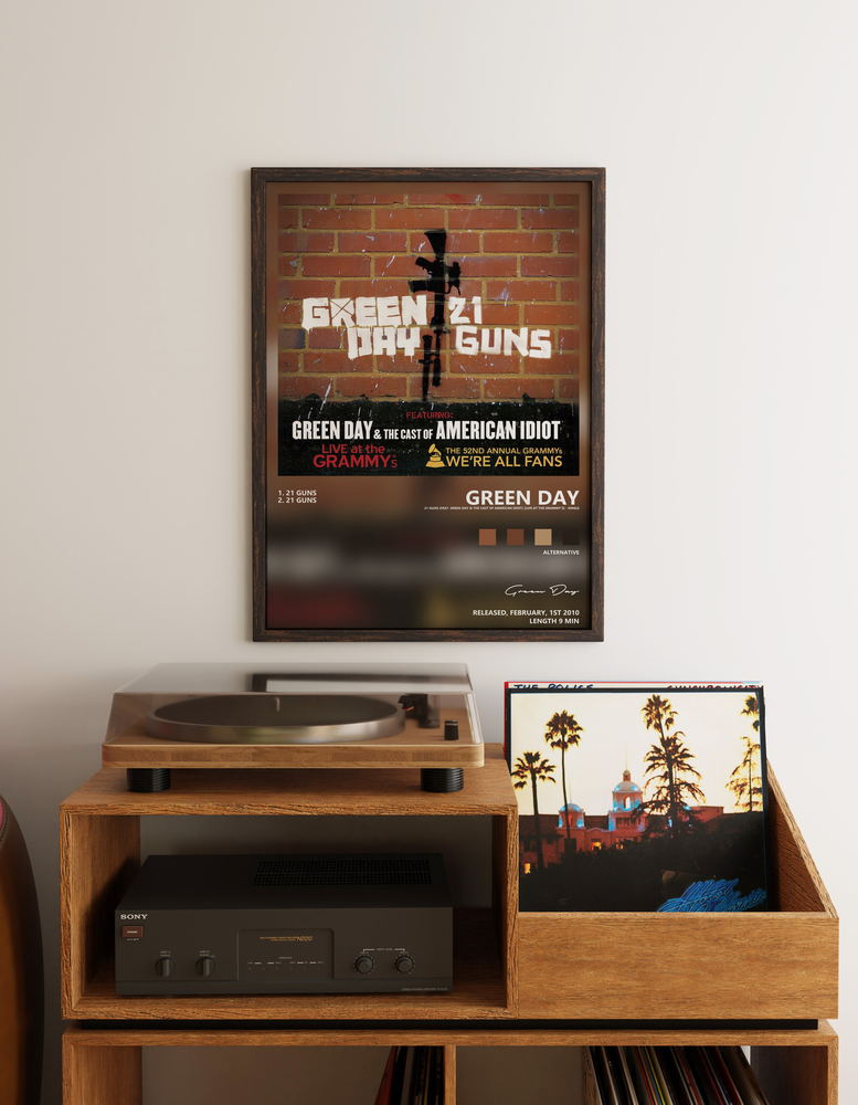 Музыкальный постер: Green Day — 21 Guns feat Green Day the Cast of American Idiot Live at the Grammys - Single